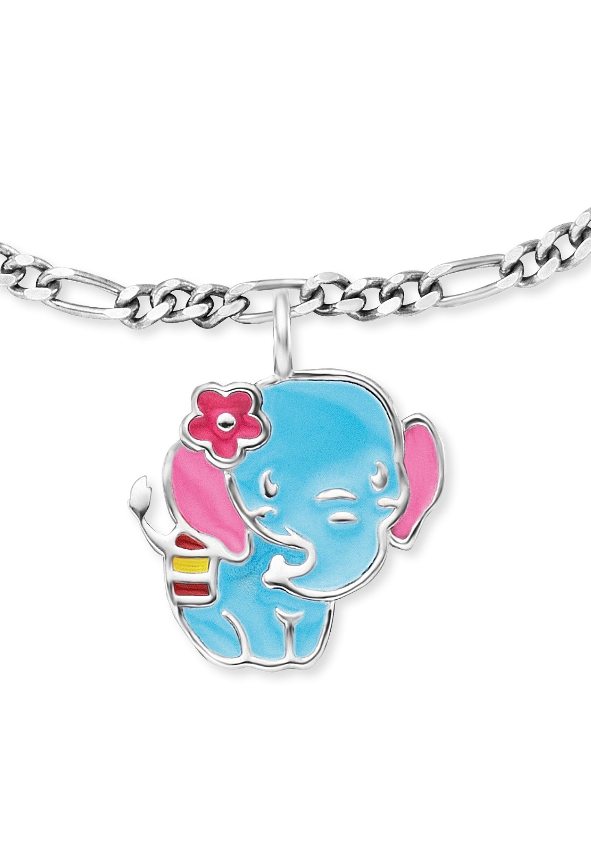 Emaille Elefant, mit Herzengel HEB-ELEPHANT, Armband