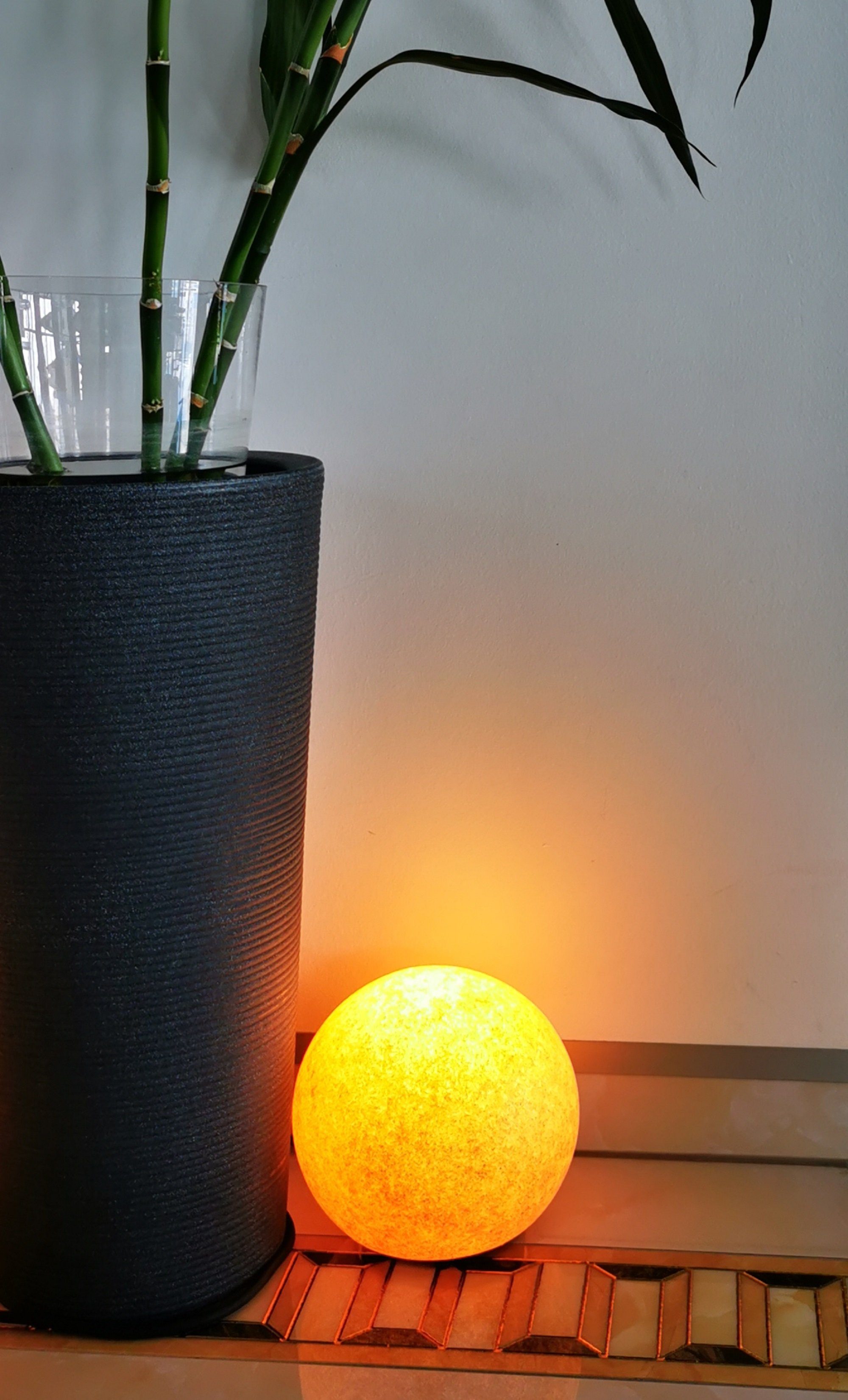 TRANGO LED Gartenleuchte, 200S Gartenkugel IP65 Kugelleuchte *SANDSTONE* mi günstig online kaufen