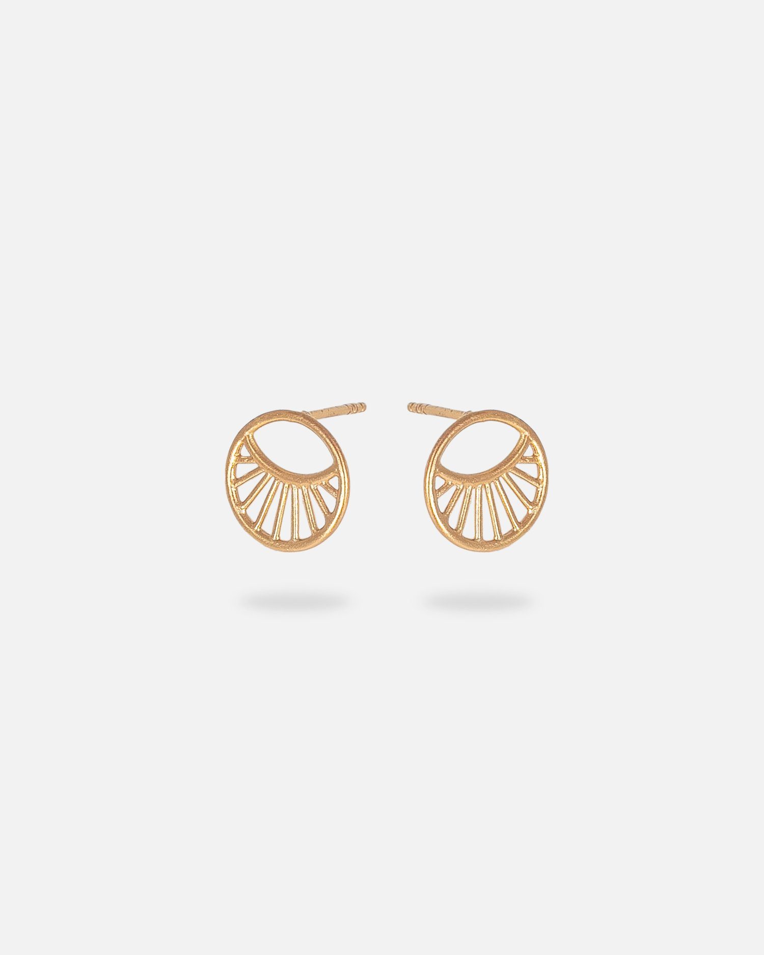 Pernille Corydon Paar Ohrstecker Daylight Ohrringe Damen 1,1 cm, Silber 925, 18 Karat vergoldet | Ohrstecker