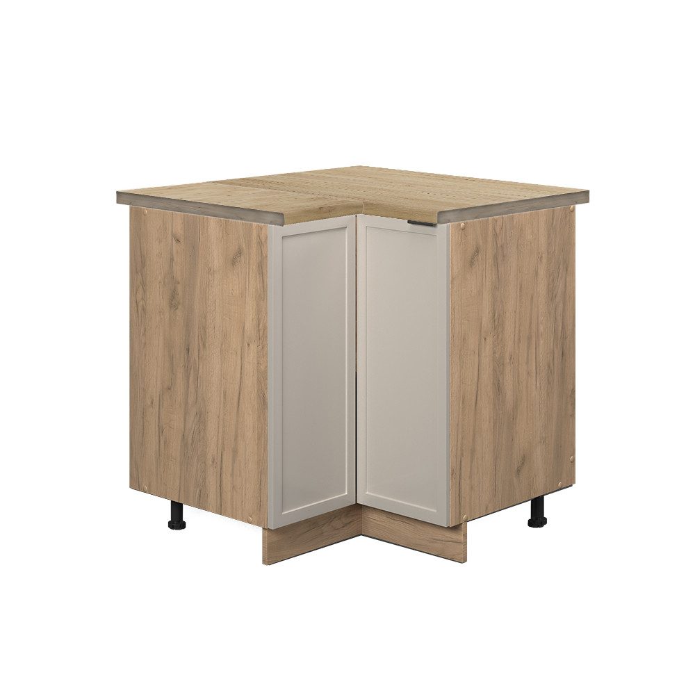 Vicco Eckunterschrank Fame-Line, GrauBeige/Goldkraft Eiche, 80.5 günstig online kaufen
