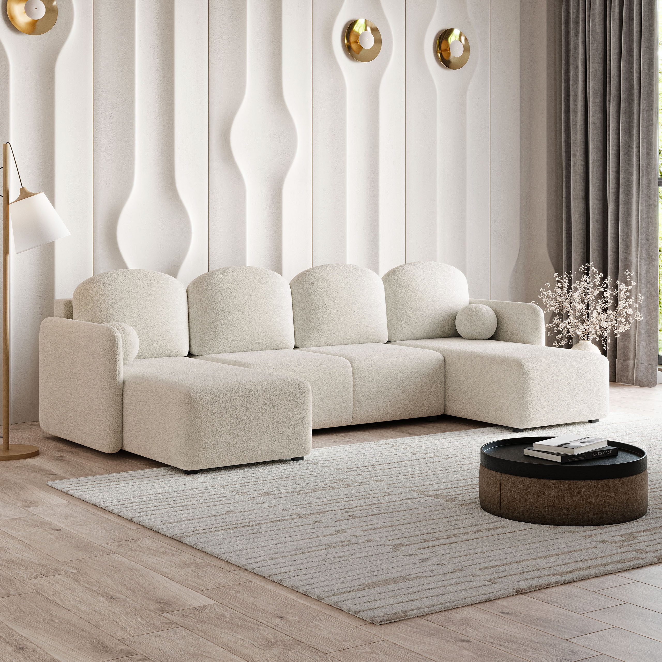 Masseno Ecksofa NUBERO mit Schlaffunktion U-Form, günstig online kaufen