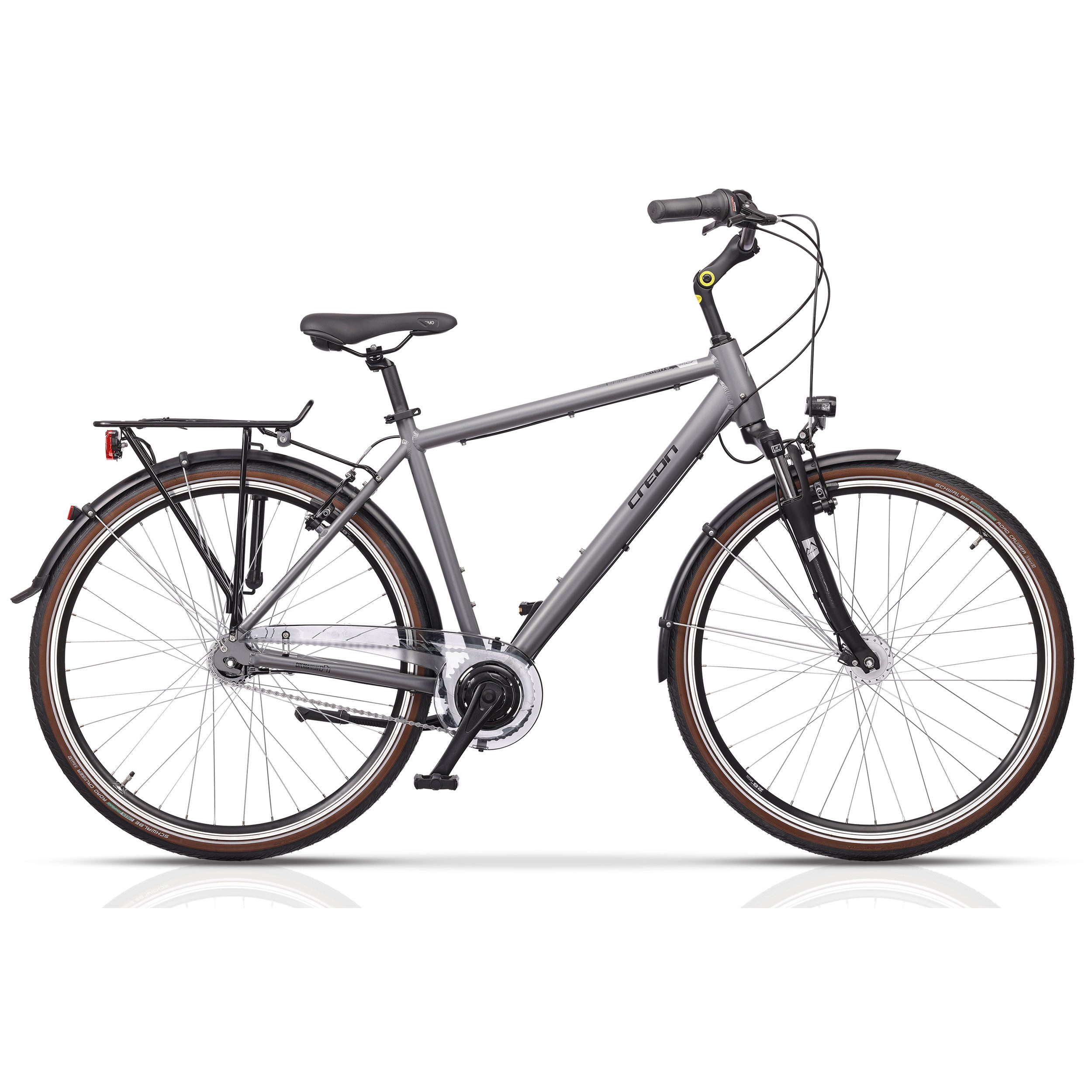 Airtracks Cityrad 28 Zoll Herren City Fahrrad CITERRA SL2 Trekking Bike, 7 Gang Shimano NEXUS Schaltwerk, Nabenschaltung, (Shimano Nexus 7), Grau - Rahmenhöhen 48cm, 52cm, 56cm und 60cm - Modell 2026
