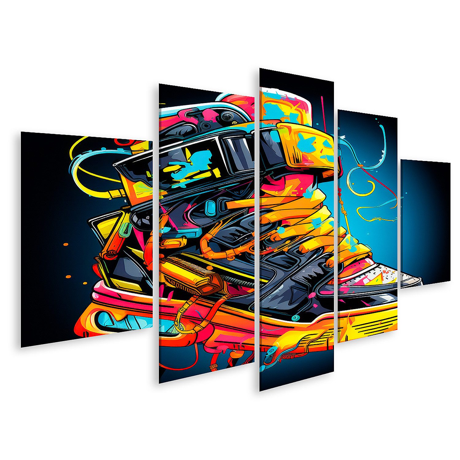 islandburner Leinwandbild Bunte Turnschuhe Bilder