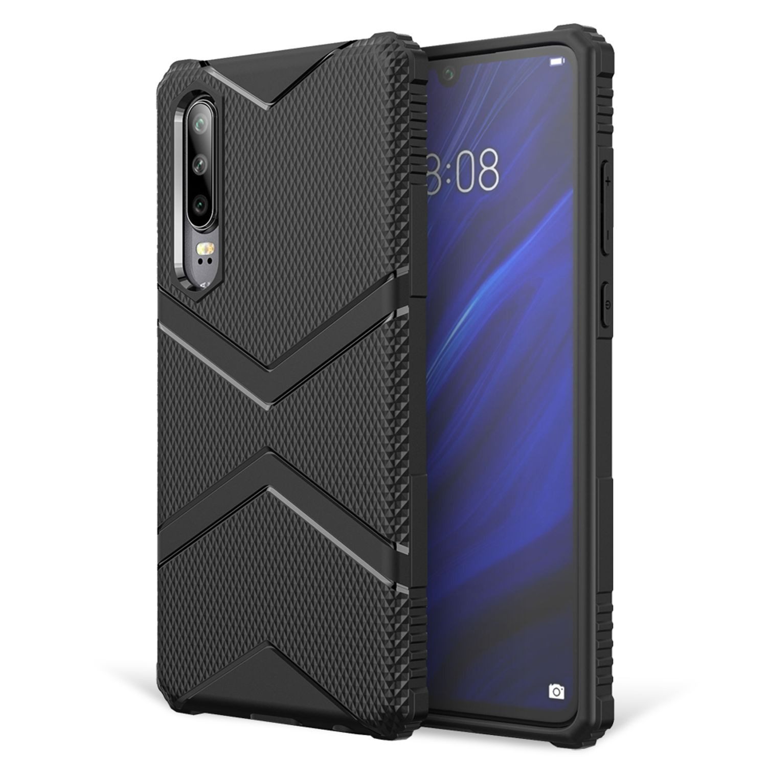 Nalia Smartphone-Hülle Huawei P30 15,5 cm (6,1 Zoll), Stoßfeste Silikon Hülle / Anti-Fingerabdruck / Rutschfeste Schutzhülle