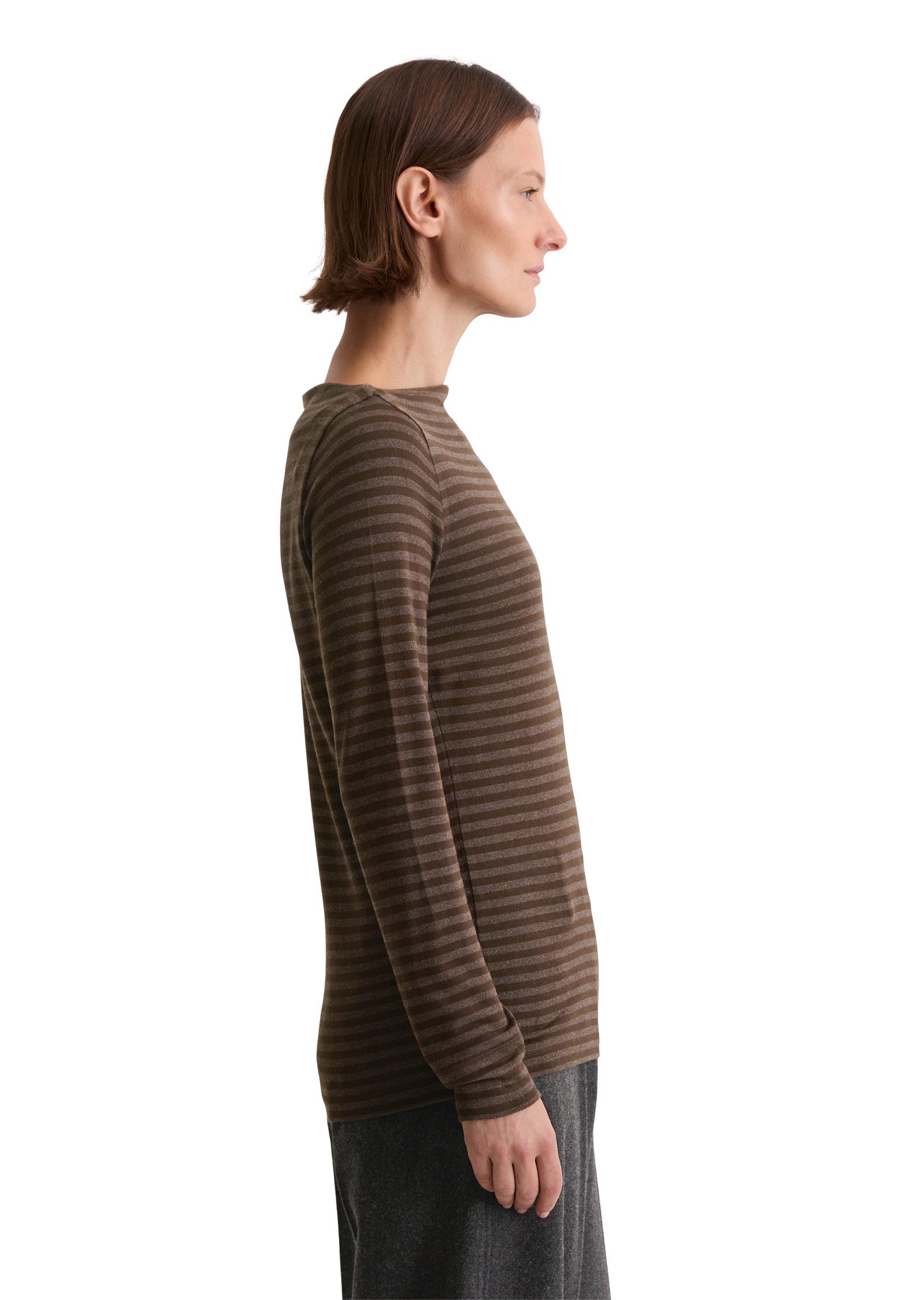 Marc O'Polo Langarmshirt aus Melange-Jersey günstig online kaufen