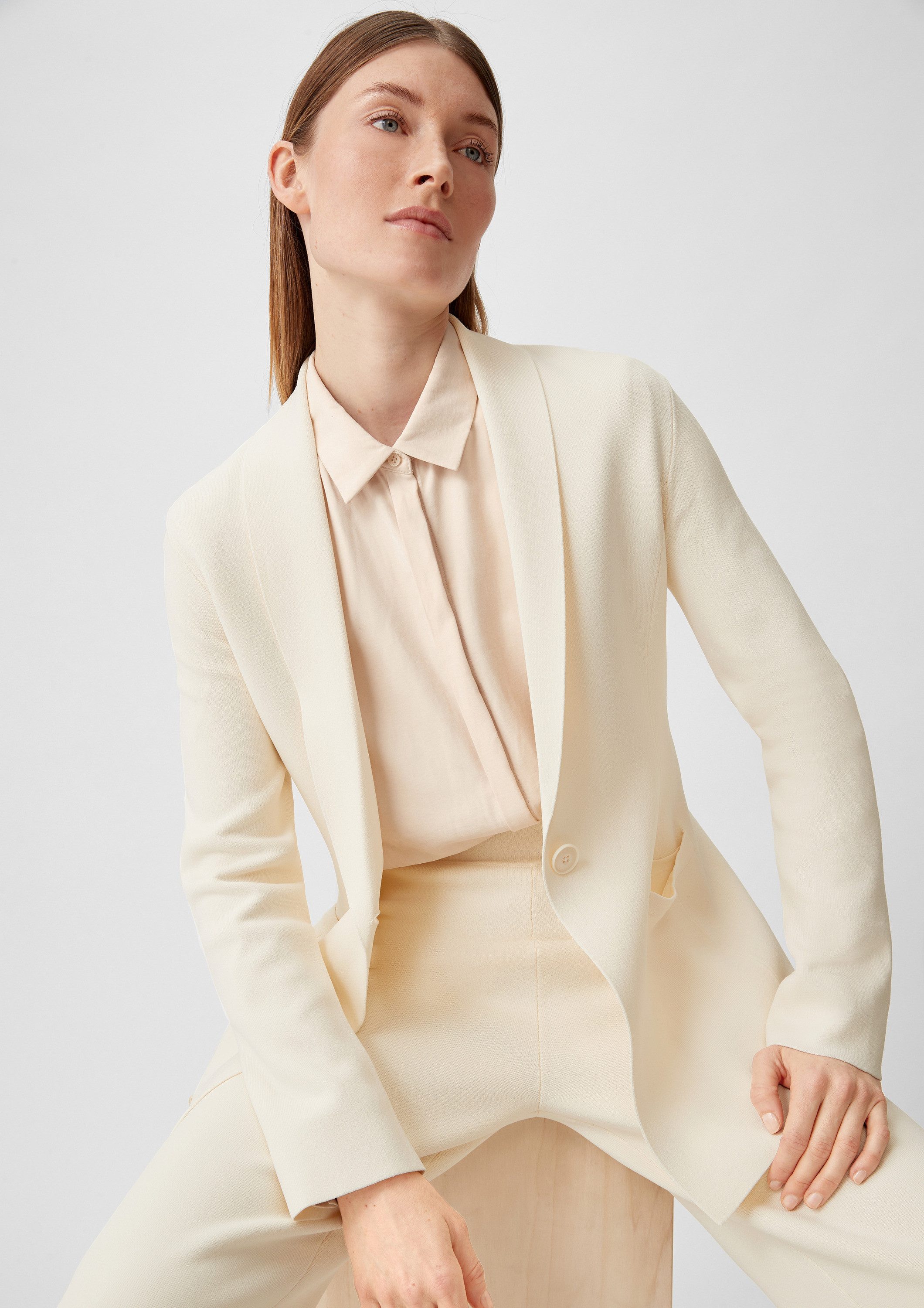 comma Jackenblazer Indoor-Blazer Blazer aus Feinstrick