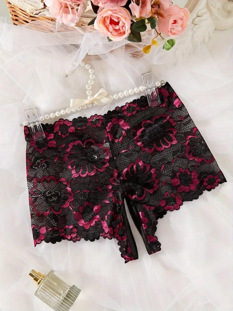 High-Waist-Slip-Ouvert Unterwäsche aus Spitze, Dessous Höschen