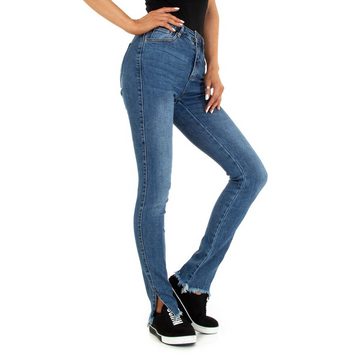 Ital-Design Skinny-fit-Jeans Damen Freizeit Stretch Skinny Jeans in Blau