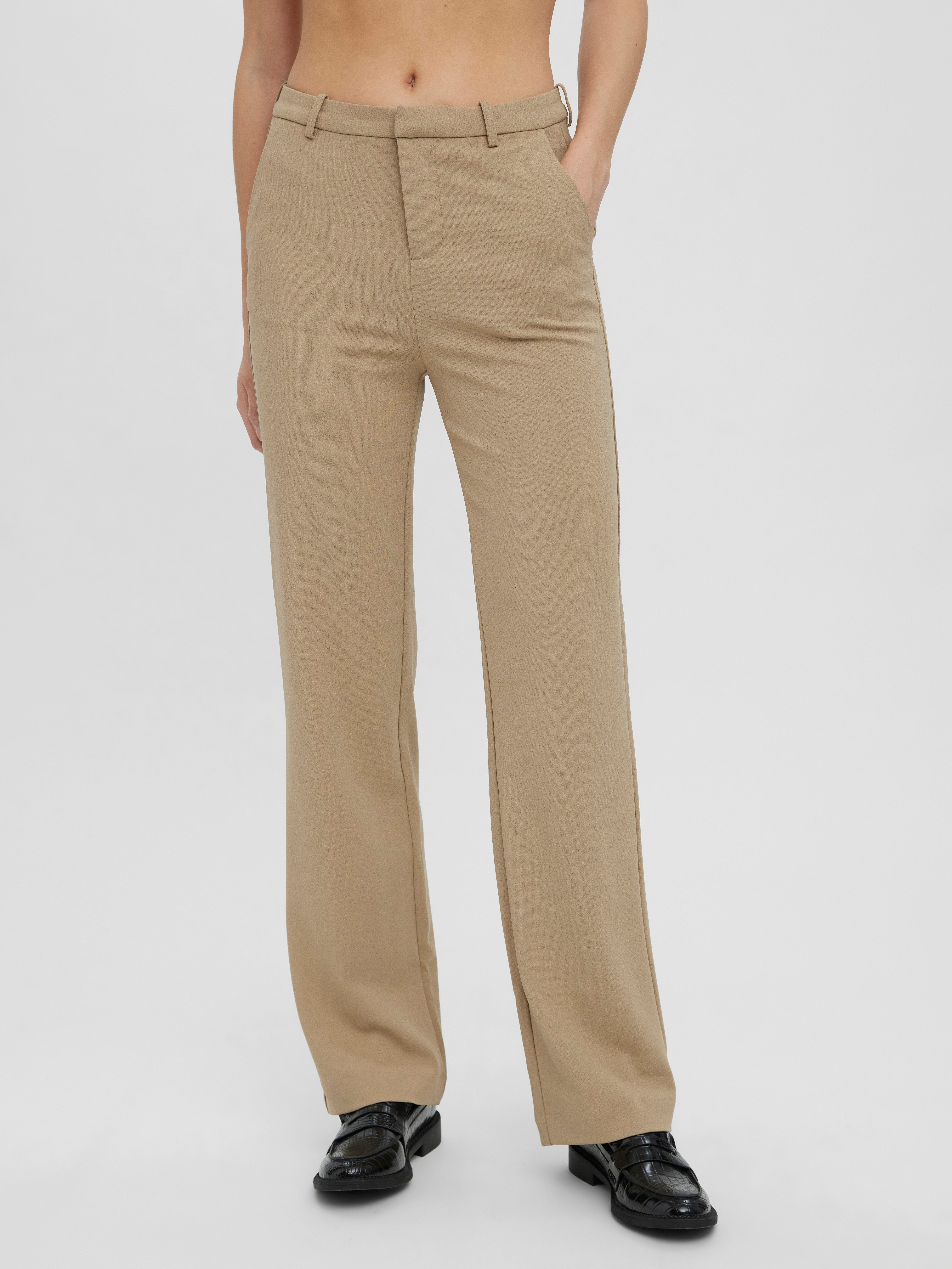Vero Moda Anzughose VMZAMIRA MW SLIM STRAIGHT PANT NOOS mit Gürtelschlaufen günstig online kaufen