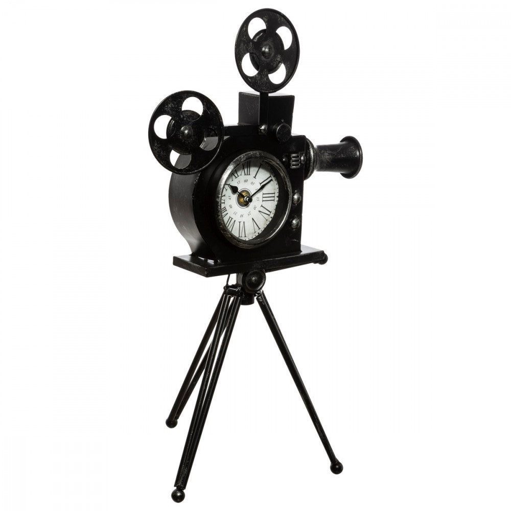 MF Tischuhr Camaro Standuhr Videokamera Schwarz Metall