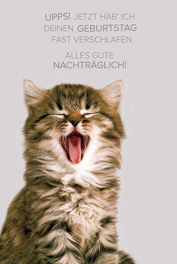 Grußkarten Geburtstag nachträglich - Glückwunschkarte im Format 11,5 x 17 cm
