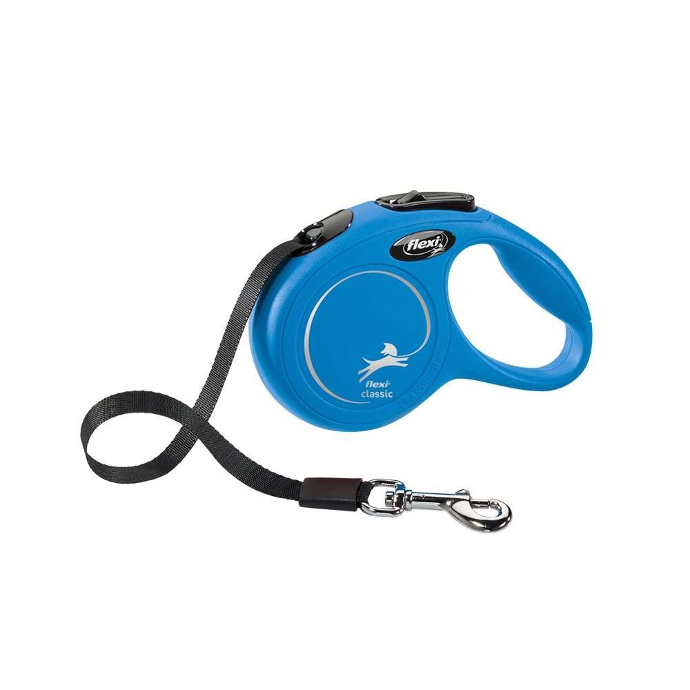 flexi Flexileine Flexi "NEW CLASSIC" mit Gurt blau