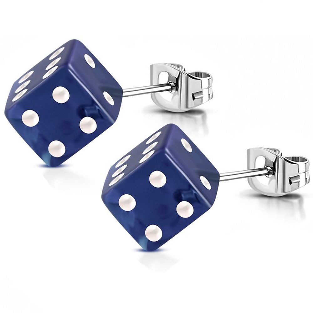 Ohrstecker-Set Ohrstecker Würfel Silber aus Edelstahl Unisex