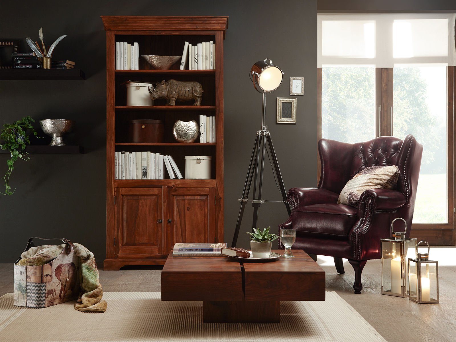 massivum Couchtisch Amberley Akazie 80x80 cm (1-St) günstig online kaufen