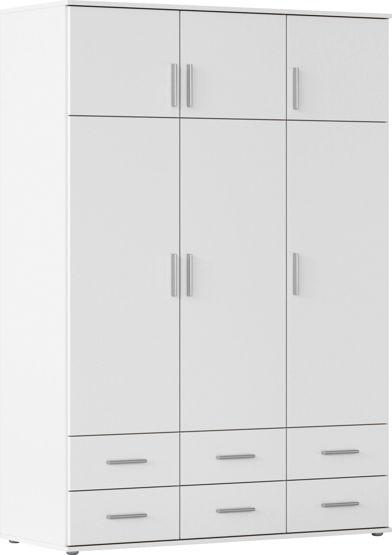 rauch Kleiderschrank Schrank Drehtürenschrank Ankleide Garderobe Schlafzimmerschrank KEMI (Breiten: 90/135/180 cm, Höhe 194 cm) mit Schrankaufsatz und Schubladen, extra viel Stauraum MADE IN GERMANY