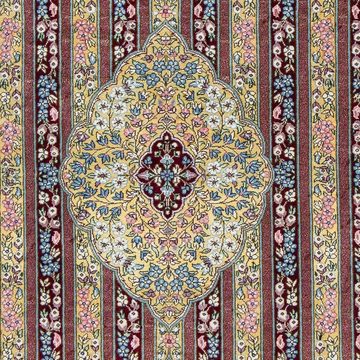 Orientteppich Perser - Ghom - 86 x 60 cm - mehrfarbig, morgenland, rechteckig, Höhe: 10 mm, Wohnzimmer, Handgeknüpft, Einzelstück mit Zertifikat