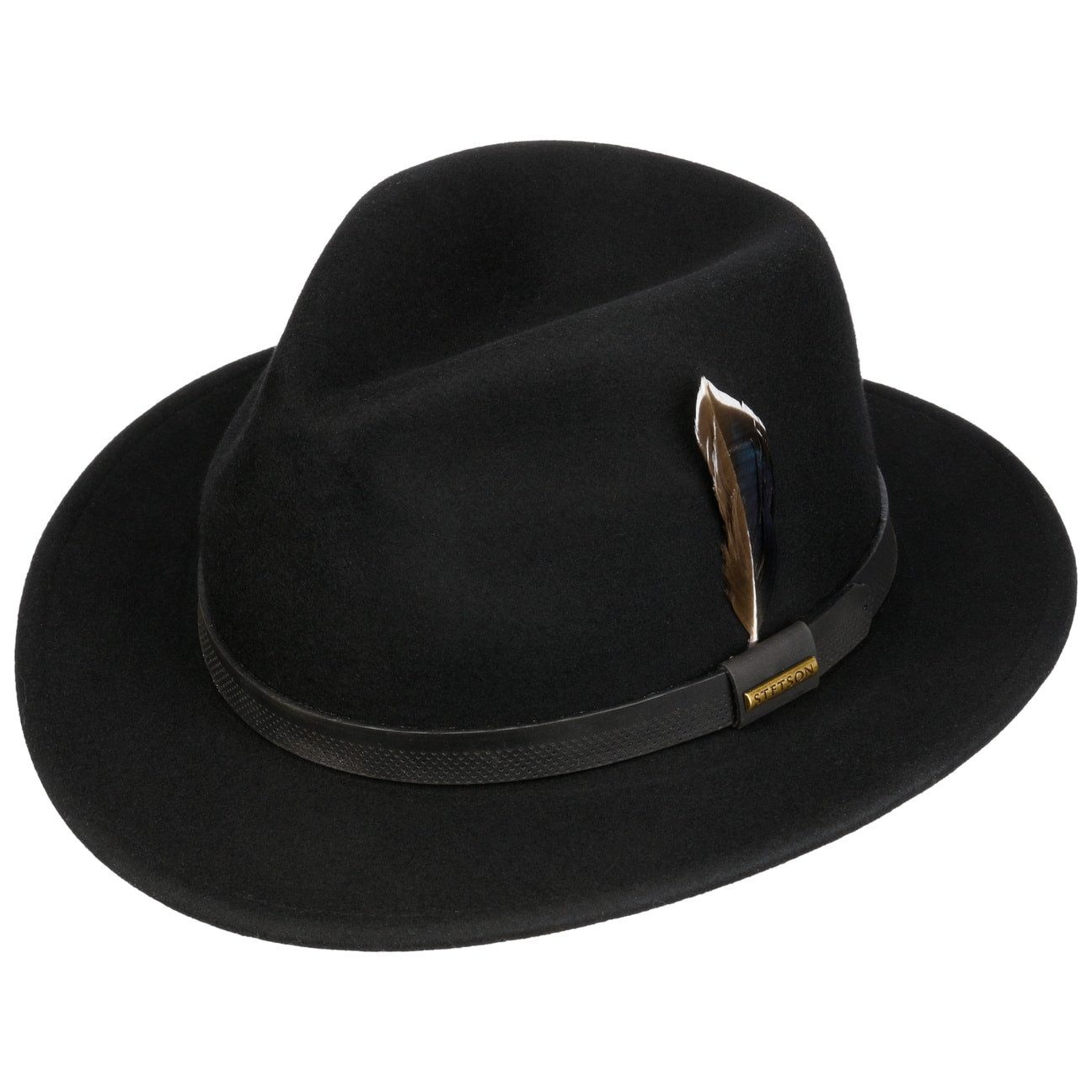 Stetson Filzhut (1-St) Wollfilzhut mit Lederband