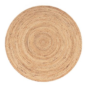 Teppich Wohnzimmer Teppich Jute Rund Modern Boho, TT Home, rund, Höhe: 13 mm