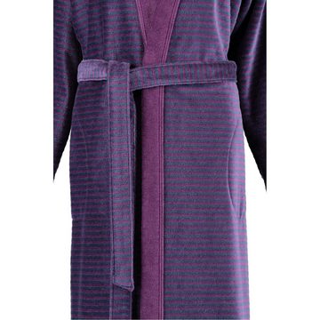 Cawö Damenbademantel Beeren-Optik 6117 Kimono Velours, Kimono, 100% Baumwolle