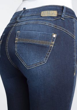 GANG Skinny-fit-Jeans 94Nele mit gekreuzten Gürtelschlaufen links vorne