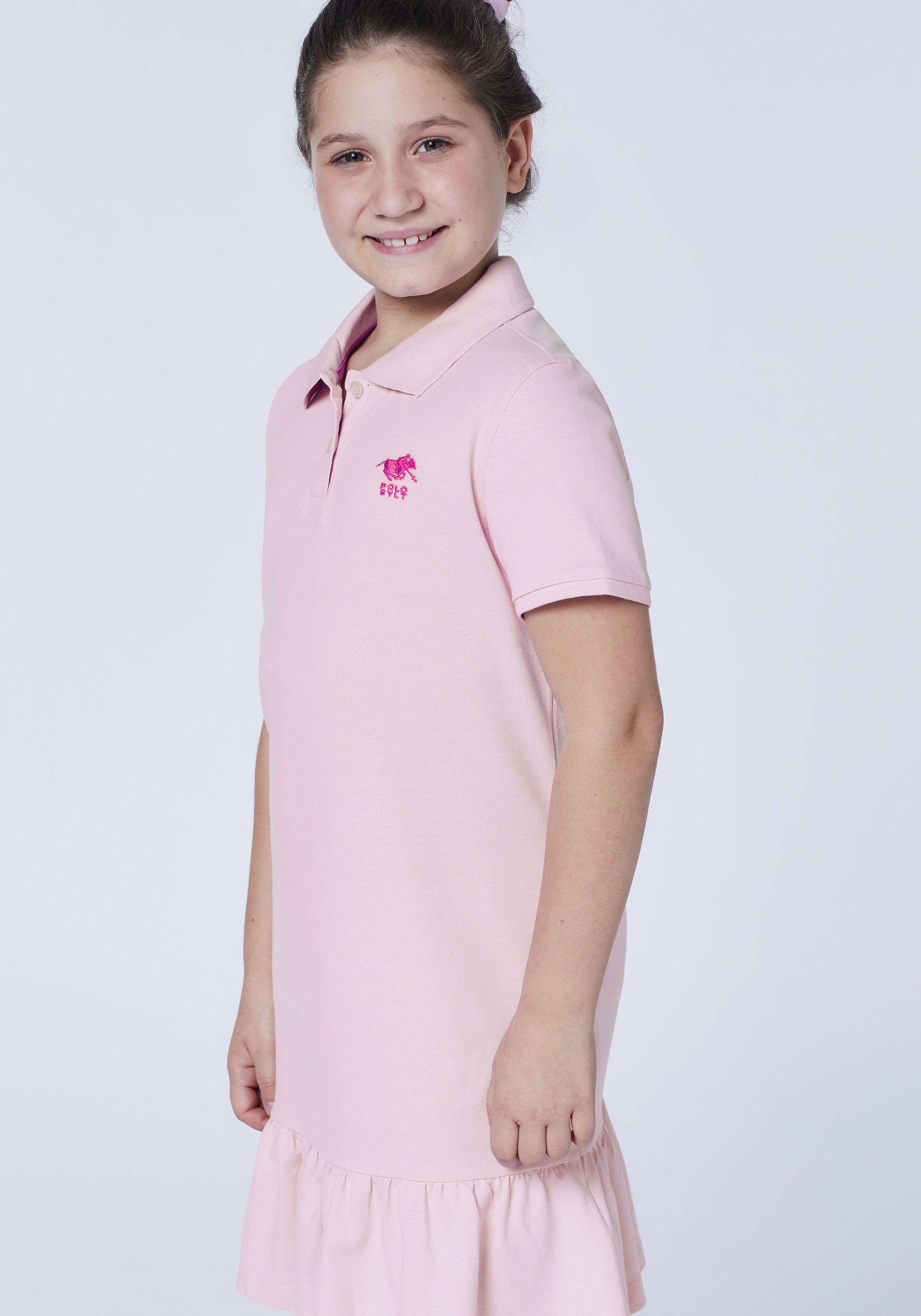 Lady Polo Pink Sylt Logo 13-2806 Polo Stickerei Sylt Jerseykleid mit