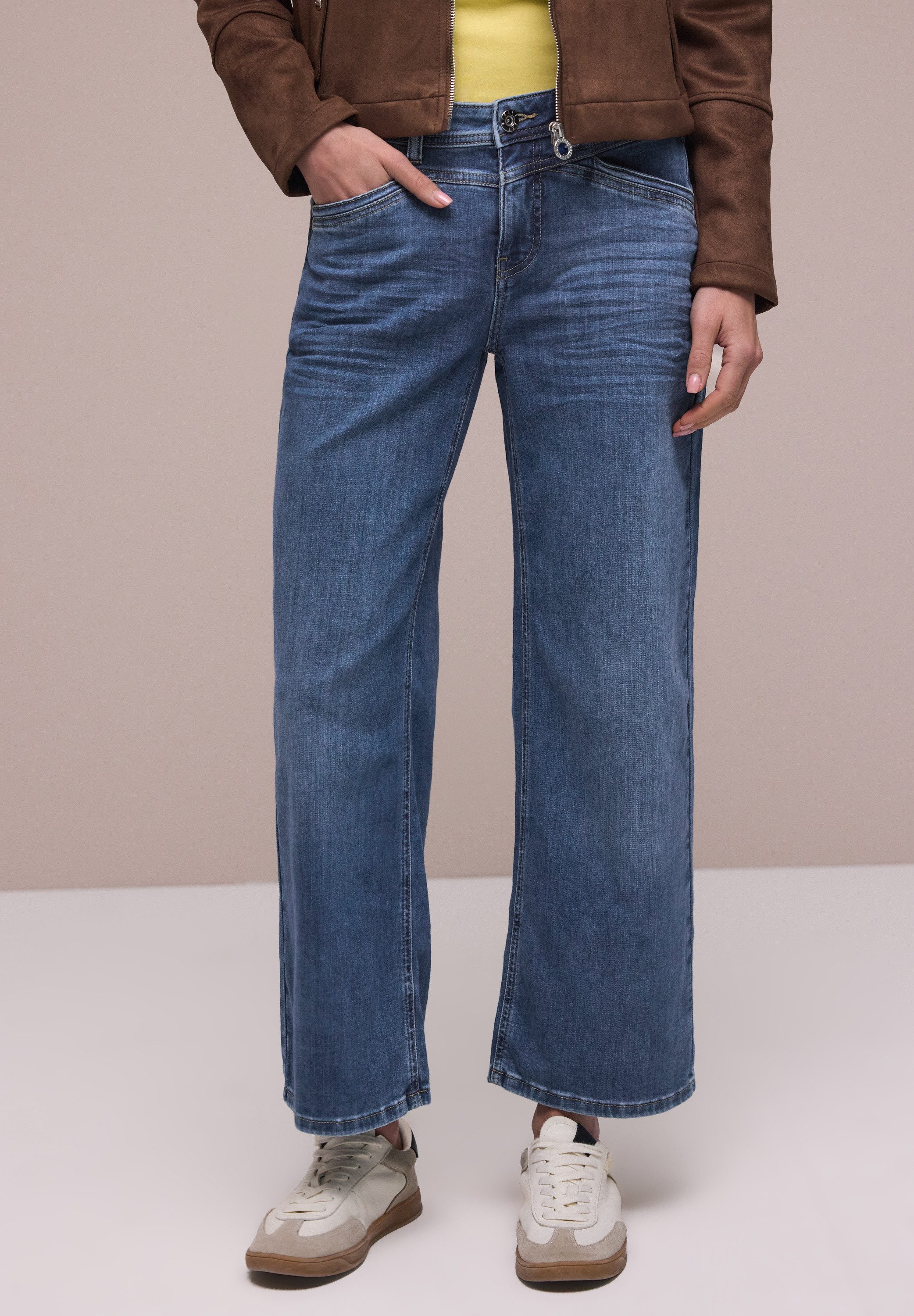 STREET ONE Loose-fit-Jeans mit Wide Legs