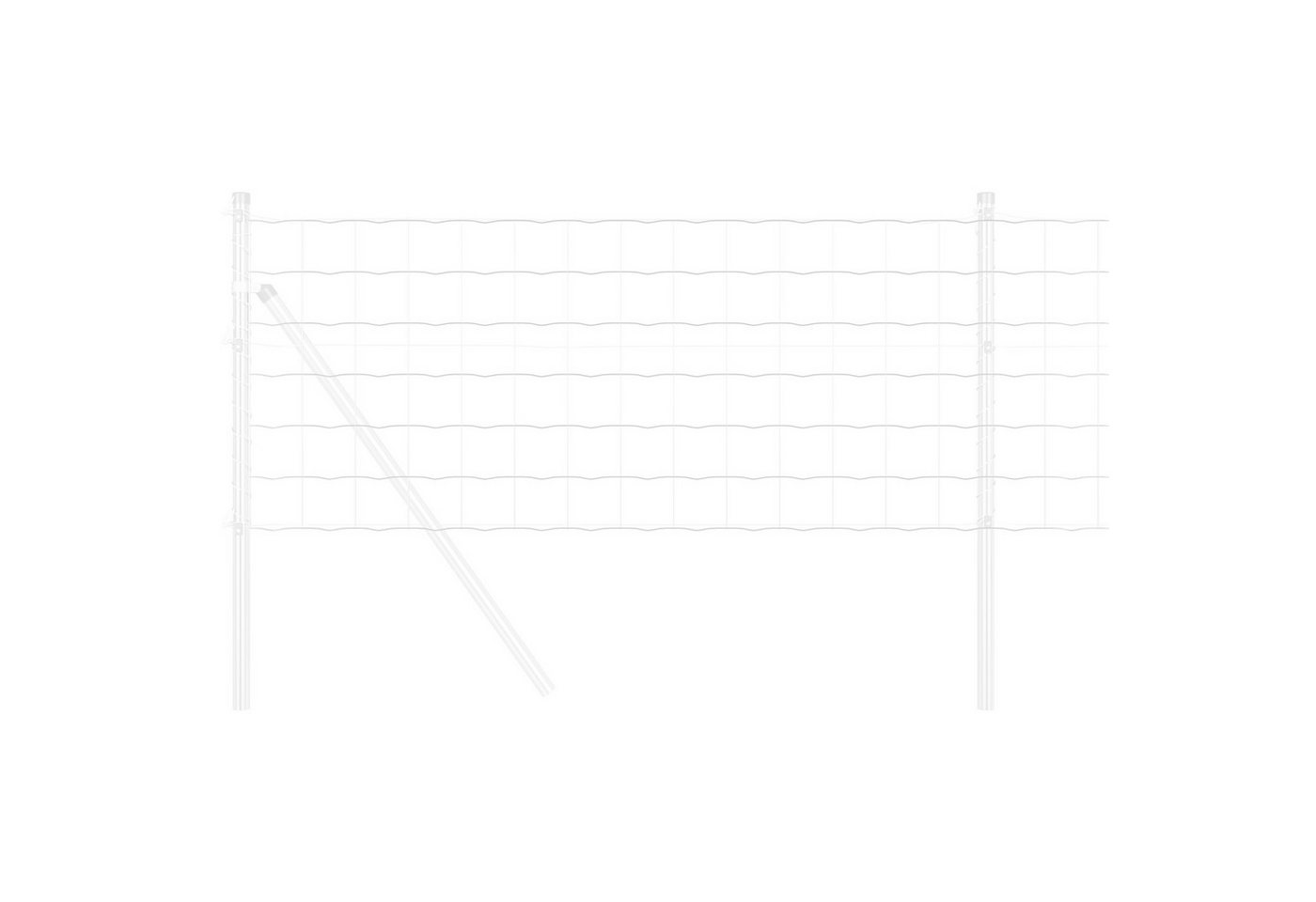 Thumbnail - vidaXL Gartenzaun Euro Zaun 0,6x10 m Verzinkter Stahl, (1-St)