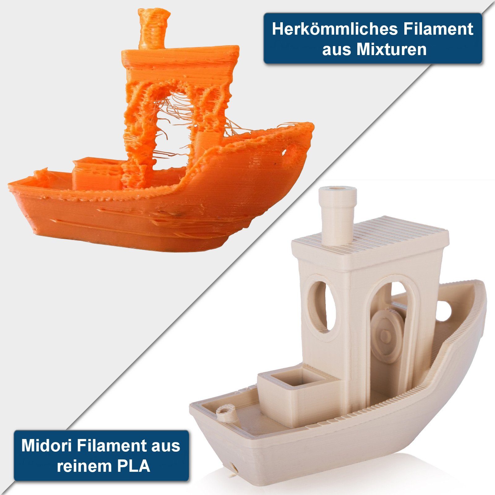 Midori Filament 3D Beige 1,75mm PLA 3D-Drucker-Stift, Drucker 1kg PETG