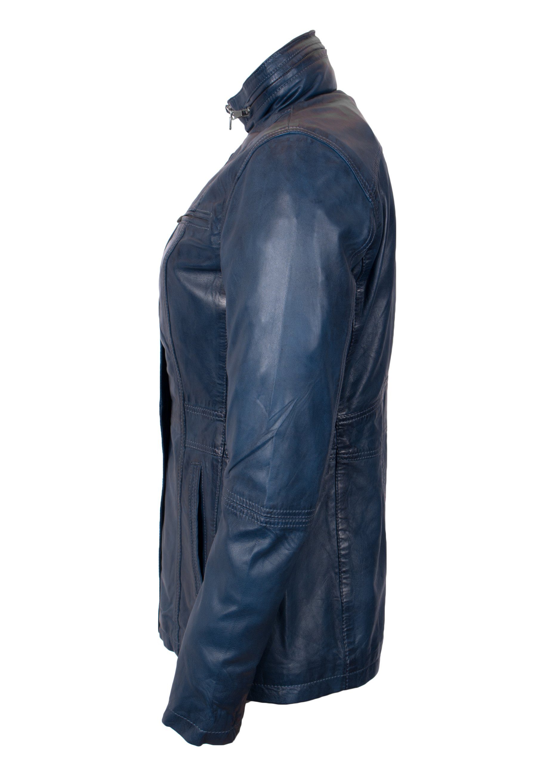 Lolus Lederjacke Angel Lange Damen Lederjacke aus weichem Lammnappa Leder