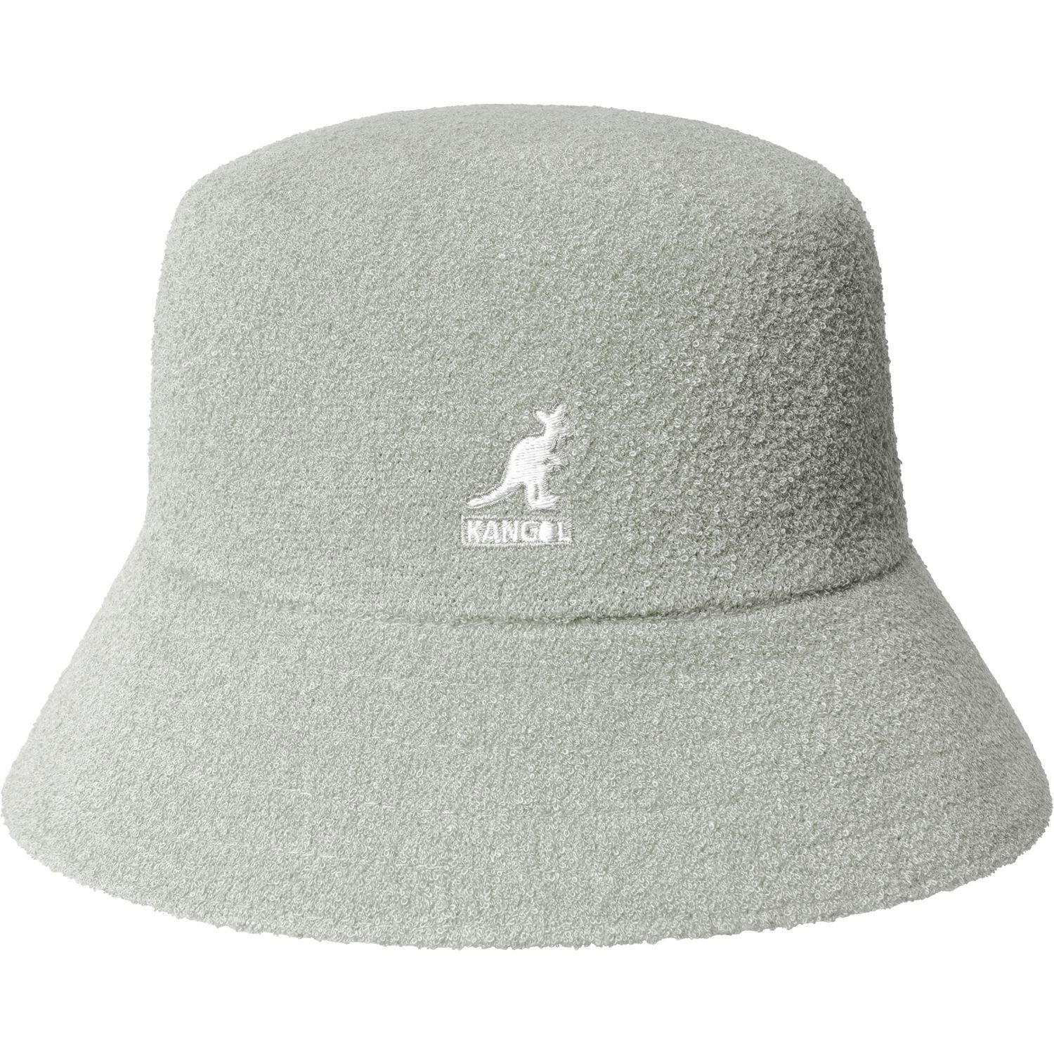 Kangol Frottee Bermuda Hat Logo-Stick Trilby Bucket mit grau MSO23