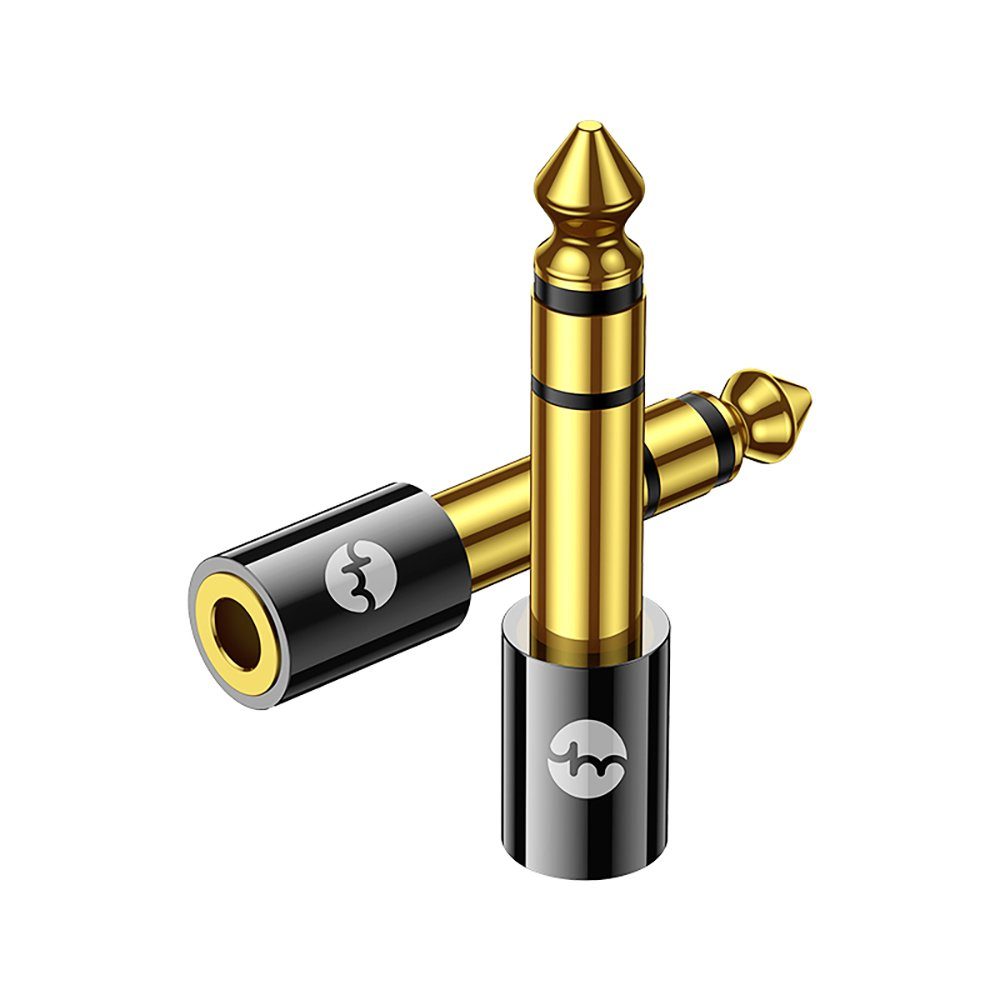 YHEMI 3,5mm(Stecker)auf 6,5mm(Buchse)/6,5mm(Stecker)auf 3,5mm(Buchse)  Audio-Adapter 3,5-mm-Klinke, 6,5mm-Klinke zu 3,5-mm-Klinke, 6,5-mm-Klinke