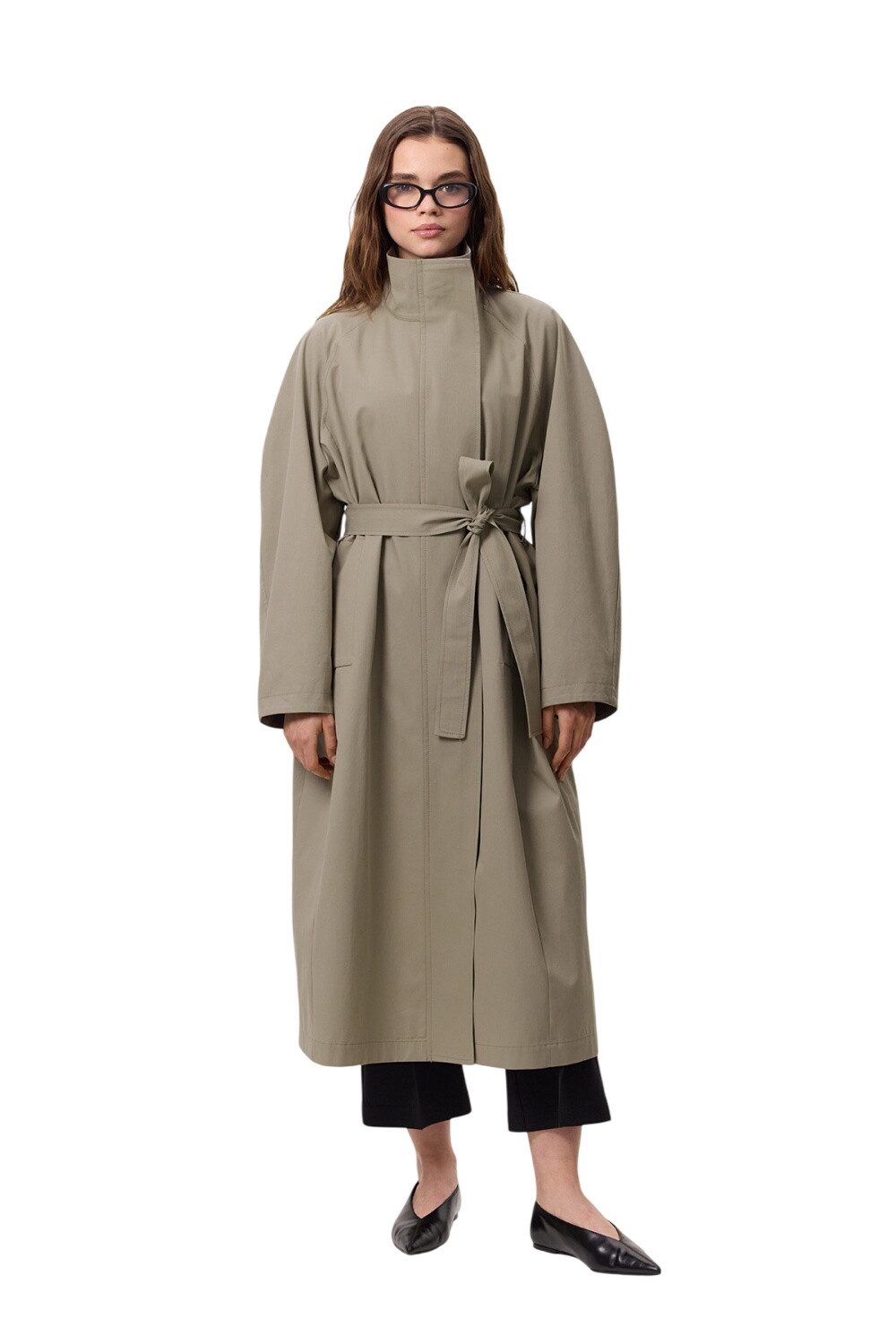 MANUKA Trenchcoat GROSSGRÖSSER TRENCHMANTEL MIT HOCHKRAGEN