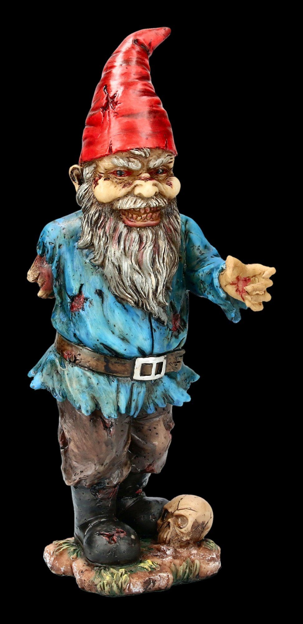 Figuren Shop GmbH Gartenzwerg Einarmiger Zombie Gartenzwerg - Vater - Horror Gartendekoration