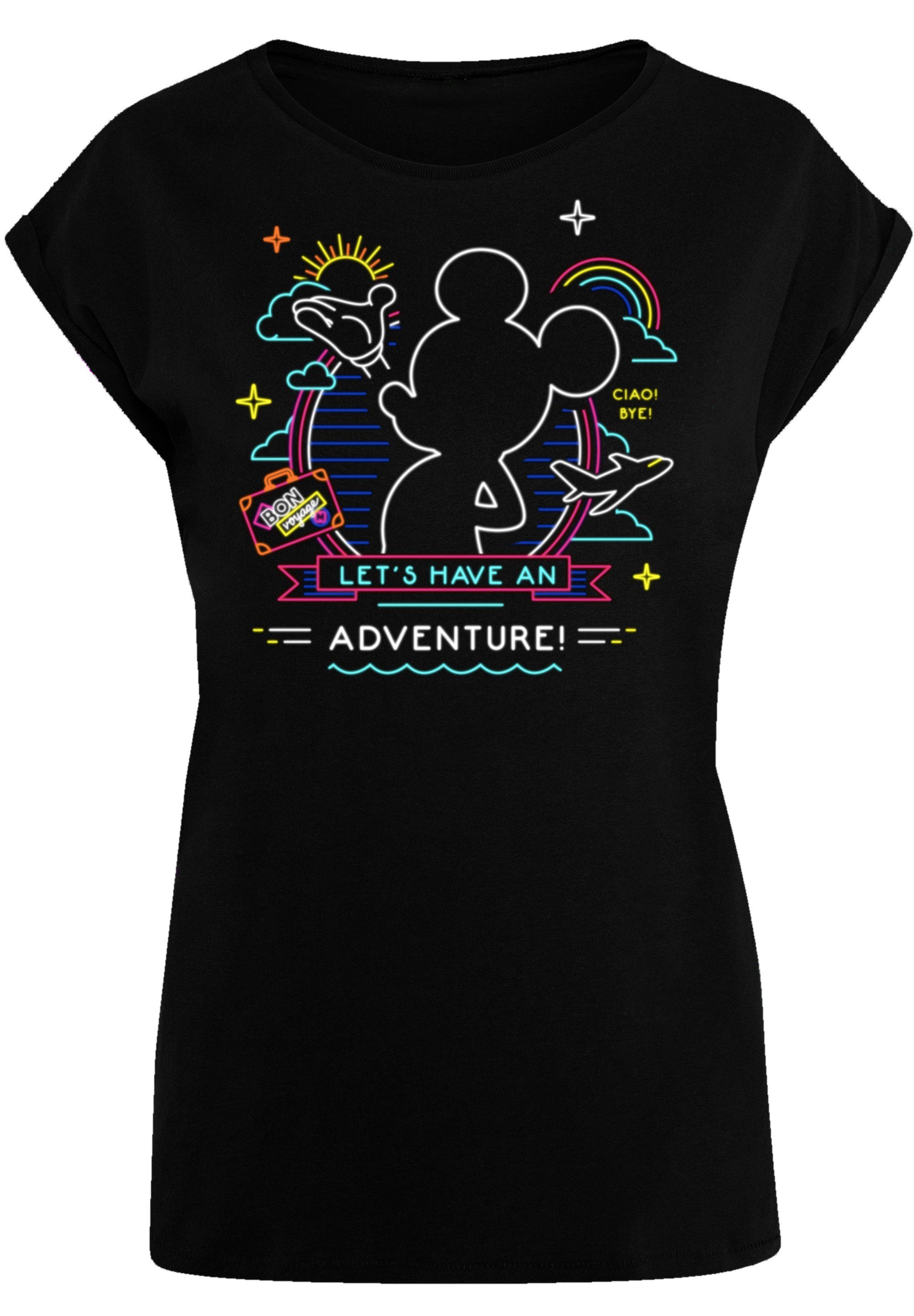 T-Shirt Qualität Adventure Neon Premium Maus F4NT4STIC Micky Disney