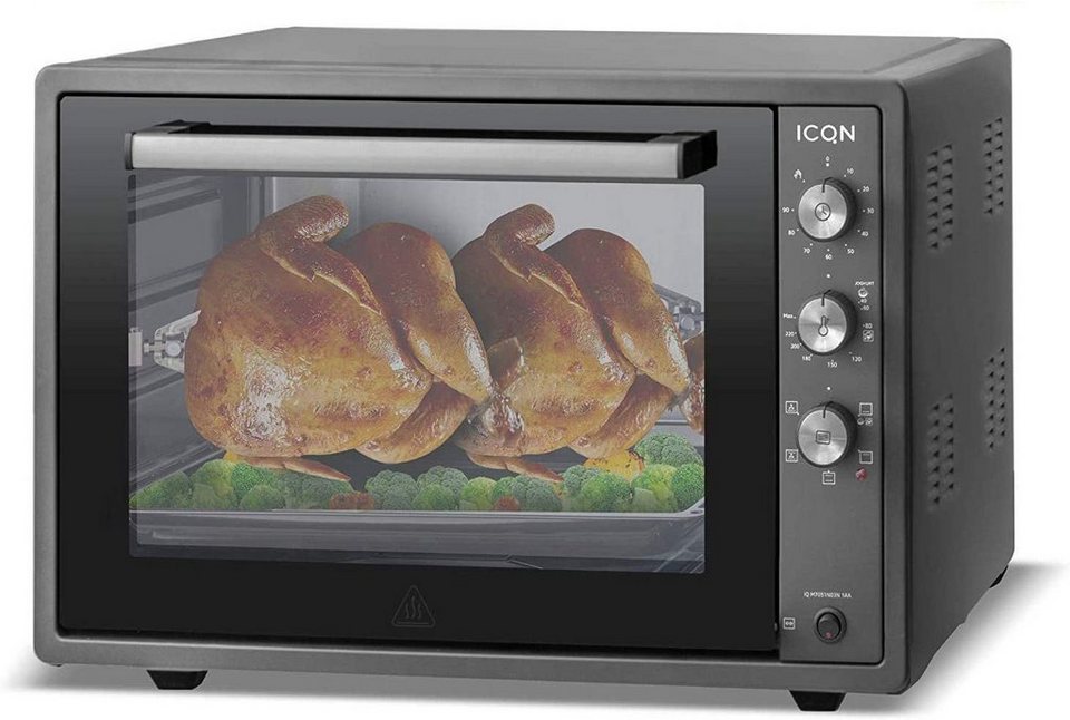 ICQN Minibackofen ICQN 60 L Miniofen, Oberhitze, Grill, Heißluft