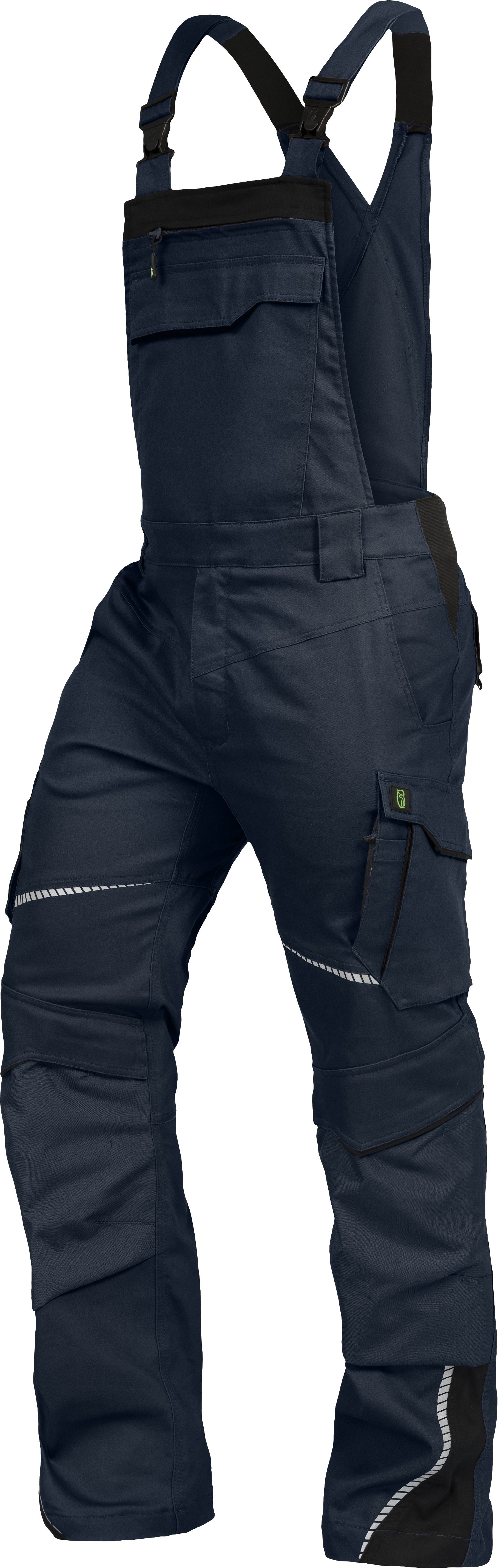 Leibwächter Arbeitslatzhose Herren Flex-Line Latzhose marine/schwarz