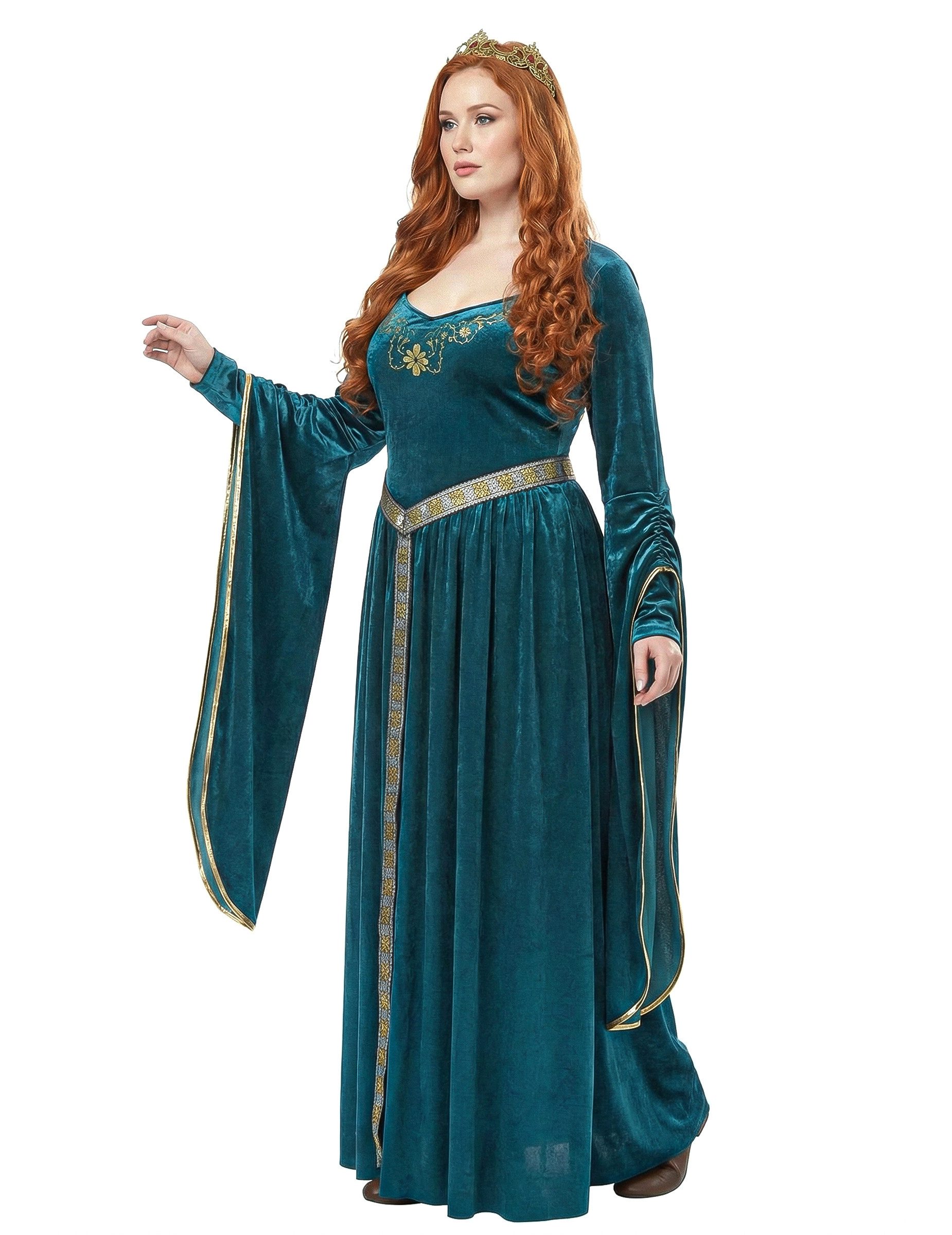 California Costumes Kostüm Renaissance Hofdame Plus Size Mittelalter-Damenkostüm hellpetrol