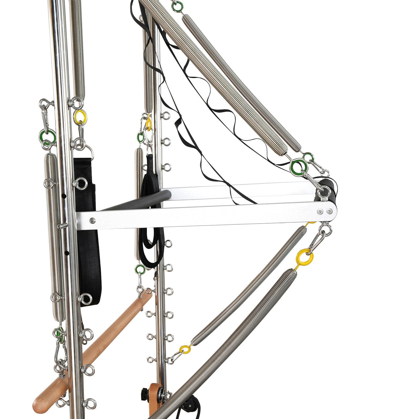 JASPORT Pilates-Reformer B80 mit Tower aus Buchenholz, 150 kg belastbar, (Pilates Reformer Set inkl. Tower und Zubehör), Massives Buchenholz, Mehrfaches Federsystem