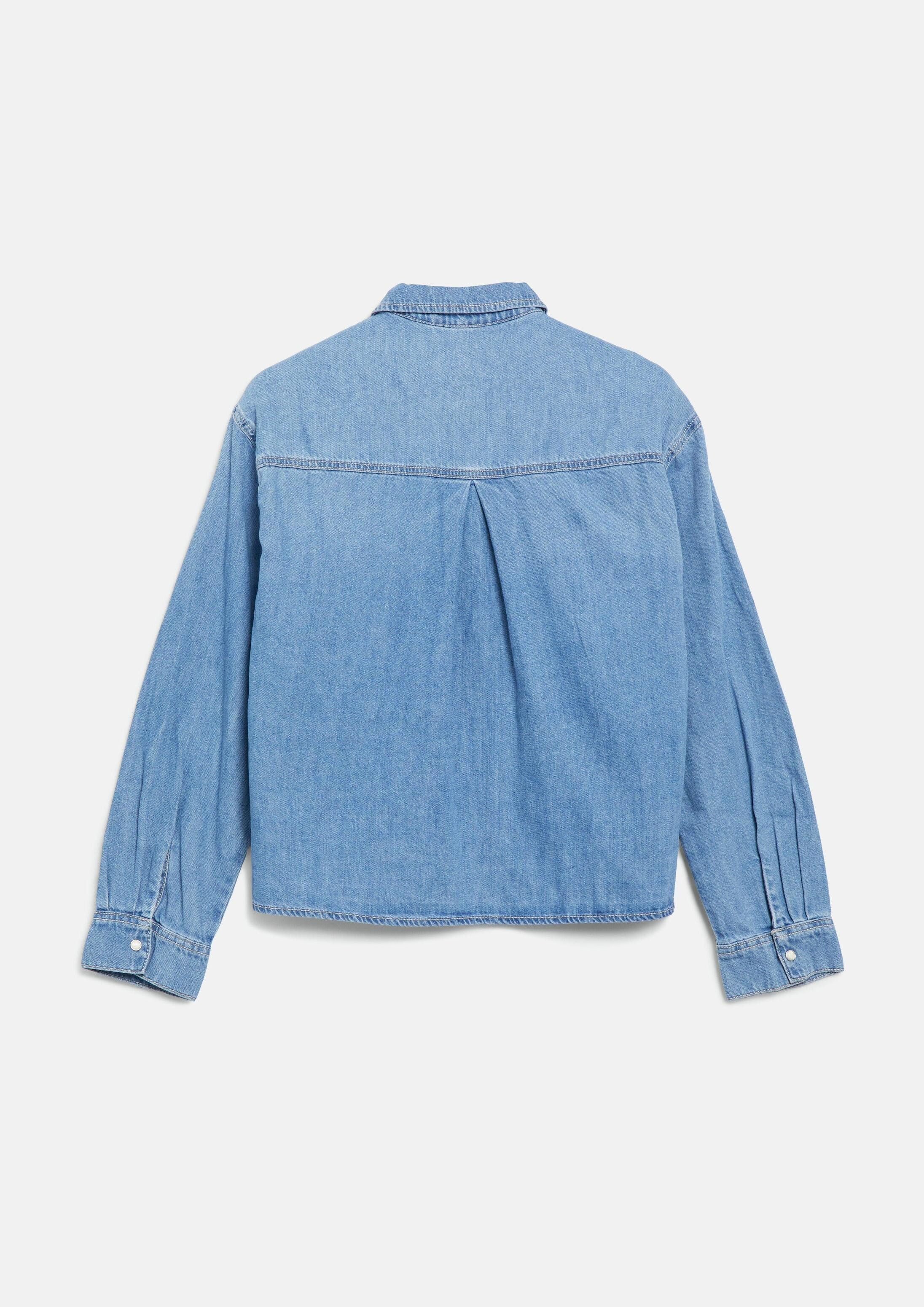 s.Oliver Hemdjacke Bluse Verkürzte Denim-Bluse