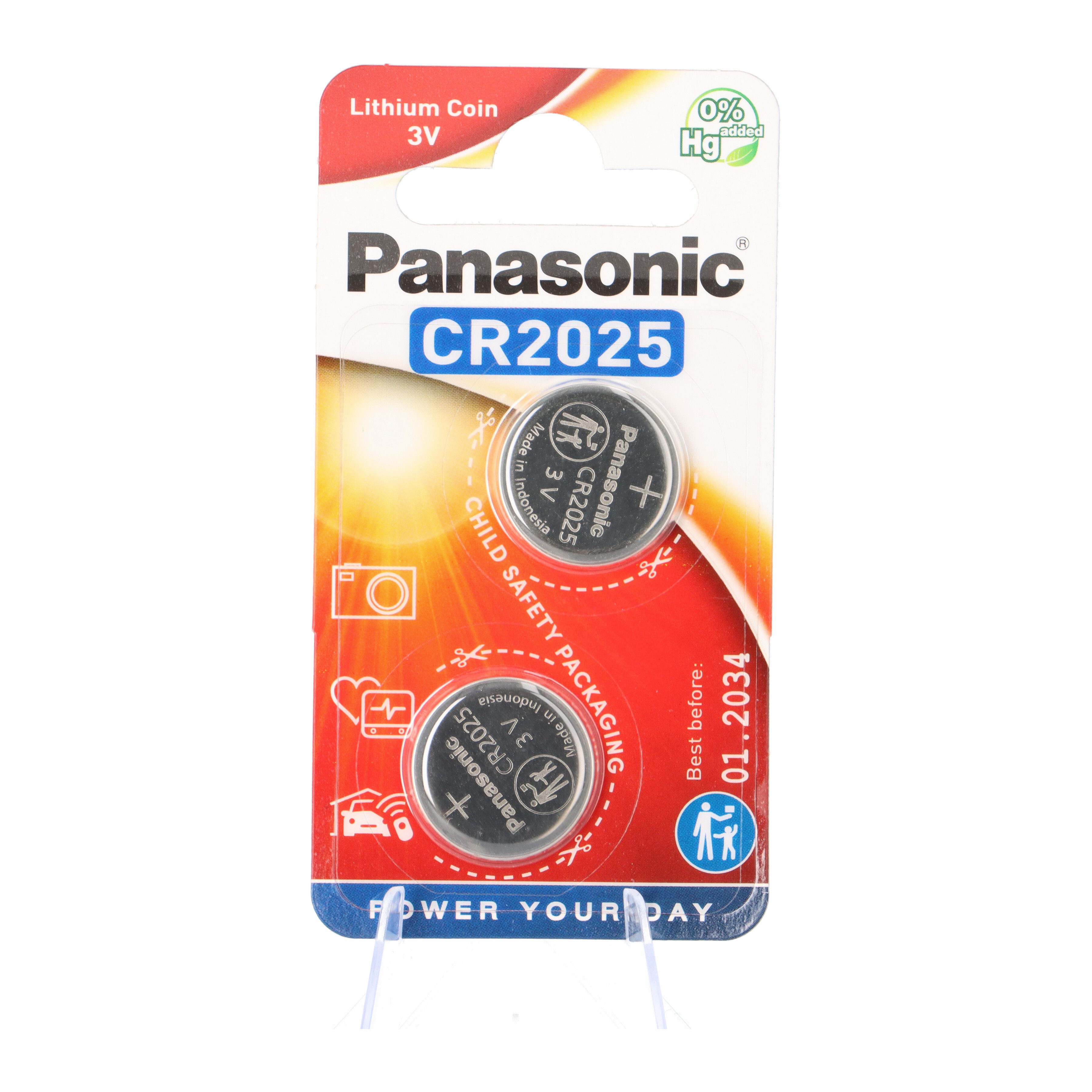 VARTA Panasonic Lithium CR2025 Knopfzelle 2er Blister Knopfzelle von Varta
