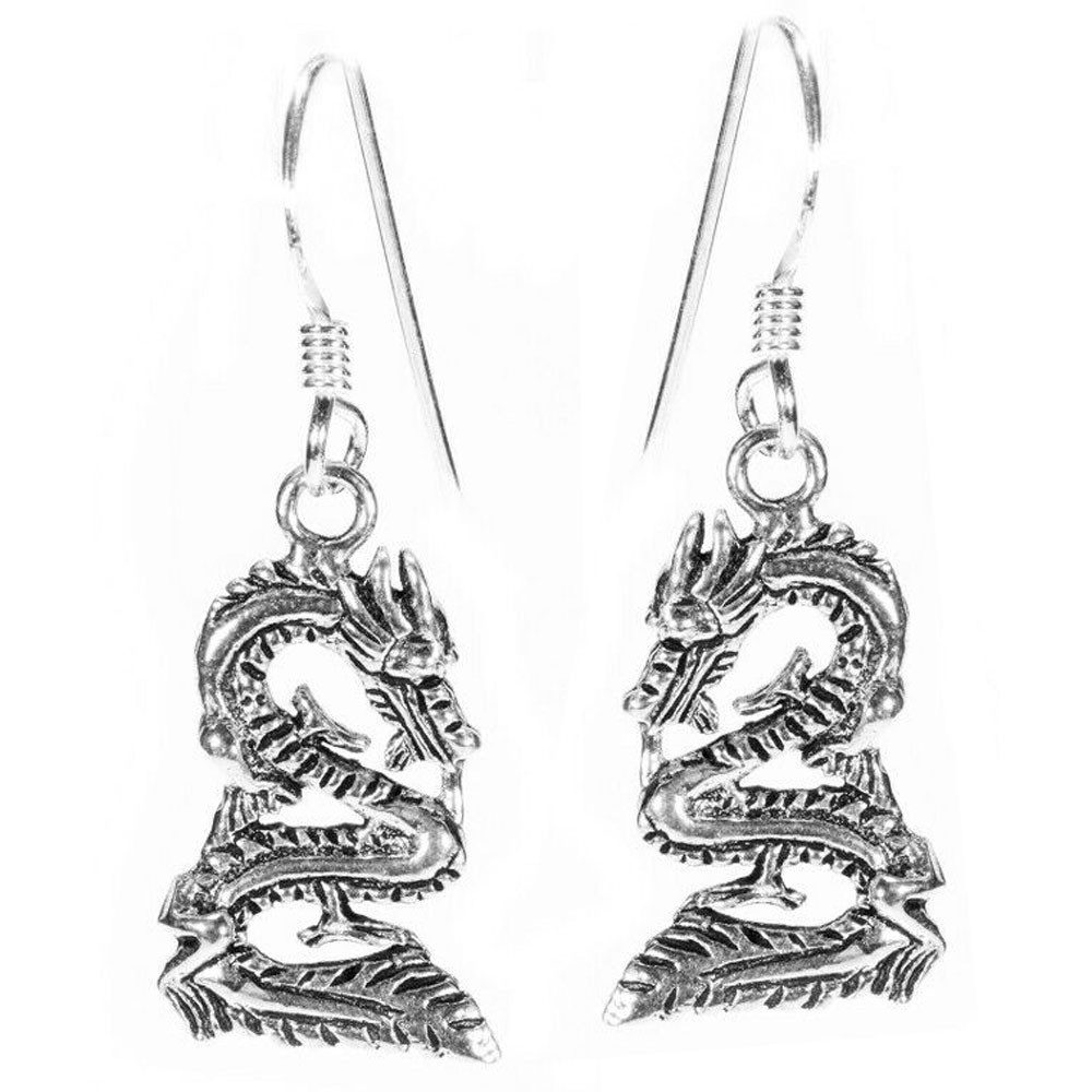HOPLO Paar Ohrhänger Ohrhänger, Ohrringe Drache Schmuck 925er Silber Dragon