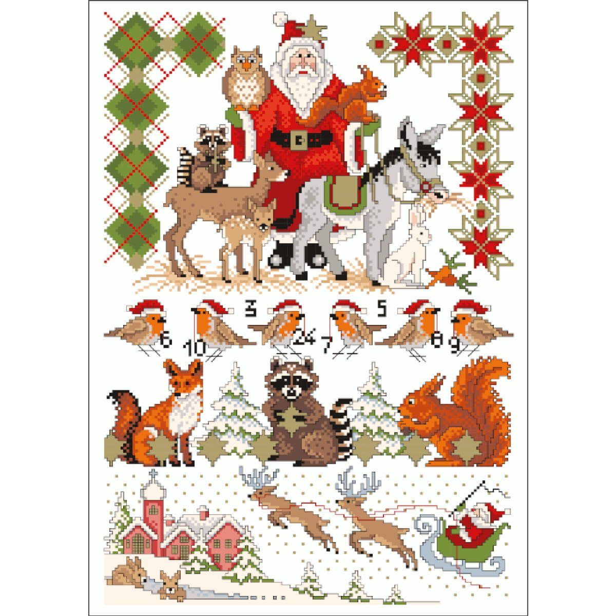 Lindner´s Kreuzstiche Kreativset Lindner´s Kreuzstiche Zählmuster Vorlage "Draußen vom Walde…", 073, (embroidery kit by Marussia)