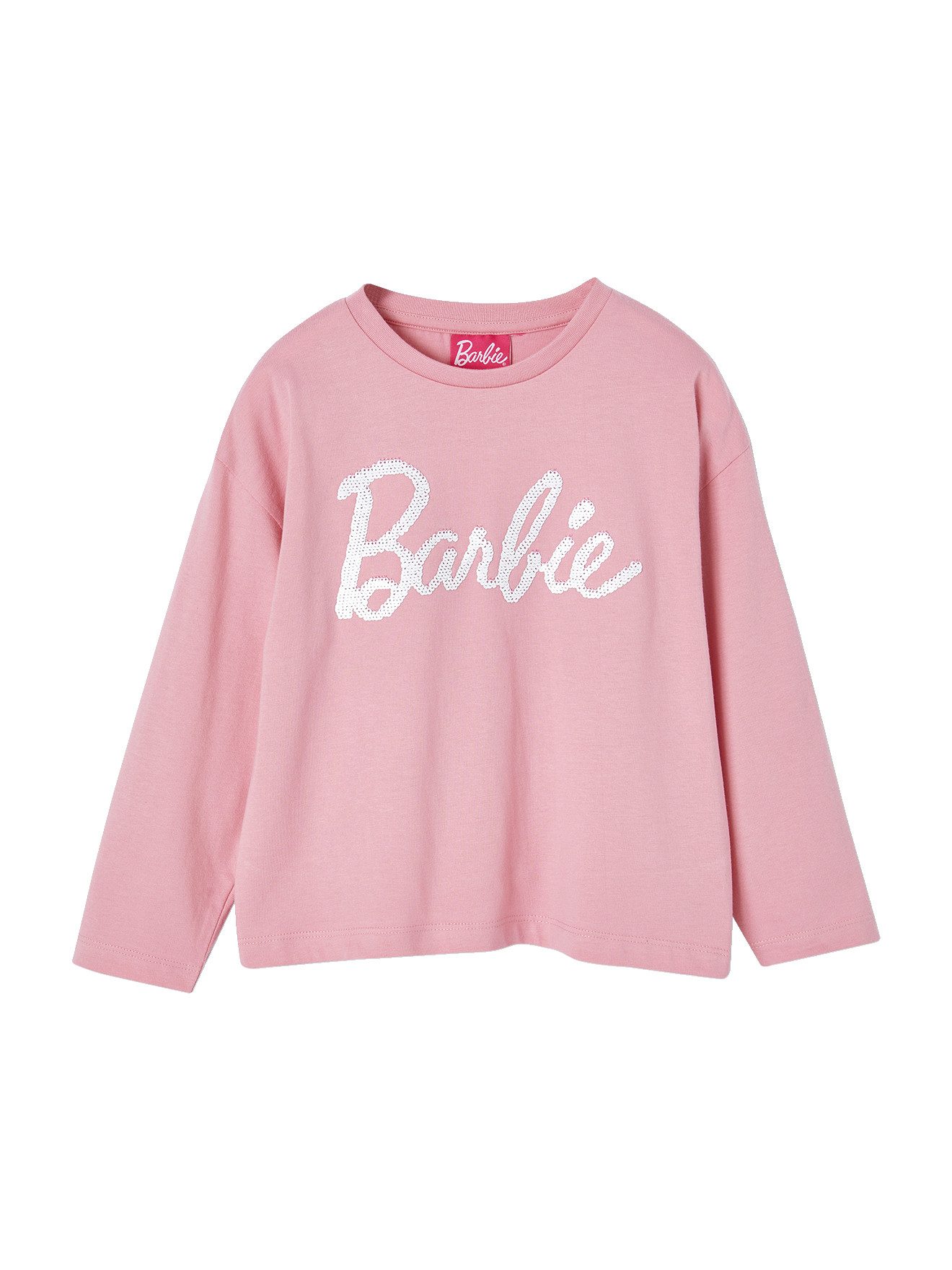 vertbaudet Langarmshirt Mädchen Shirt mit Wende-Pailletten BARBIE