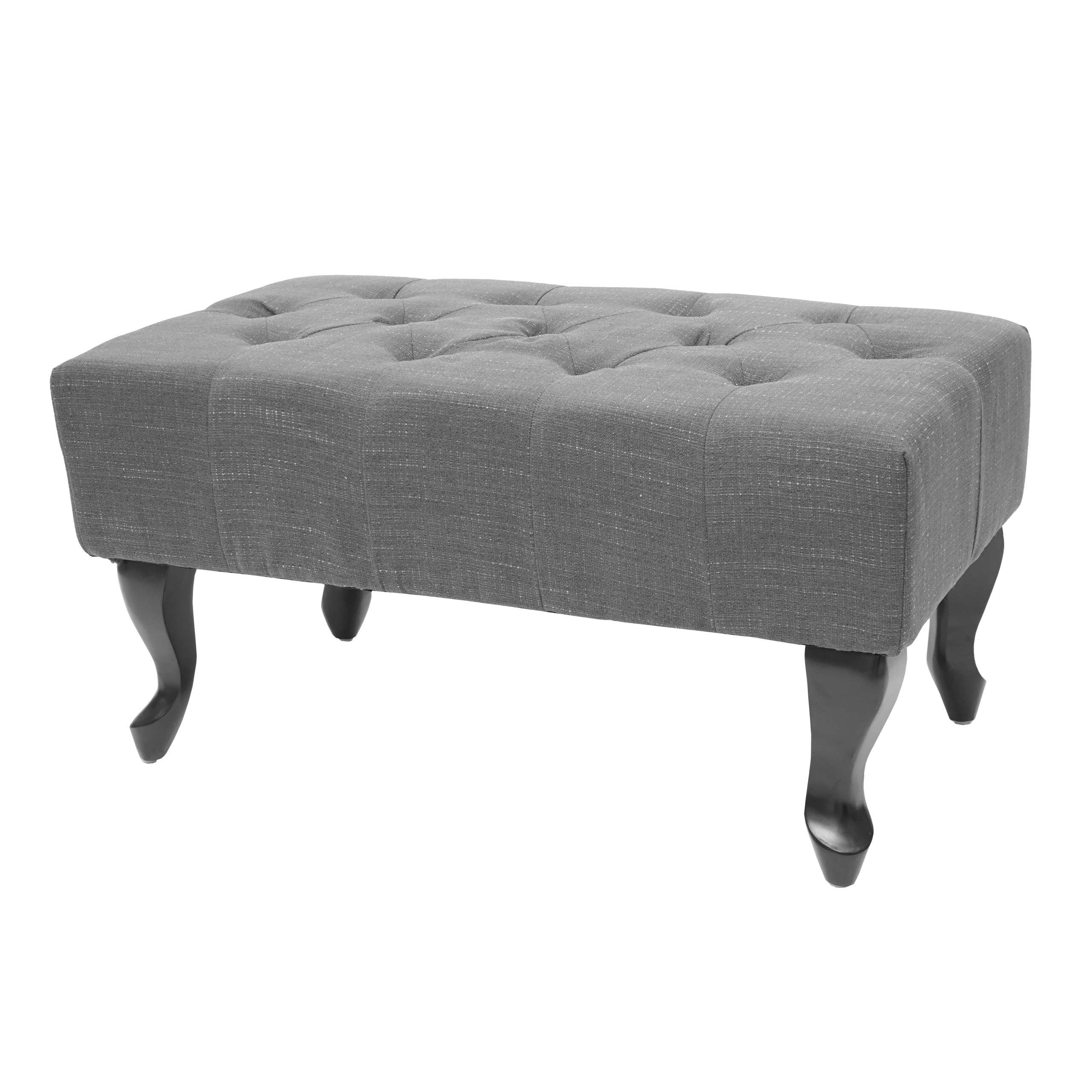 MCW Hocker Chesterfield Oxford-H, Fußbodenschoner, Chesterfield-Steppung, wasserabweisender Bezug