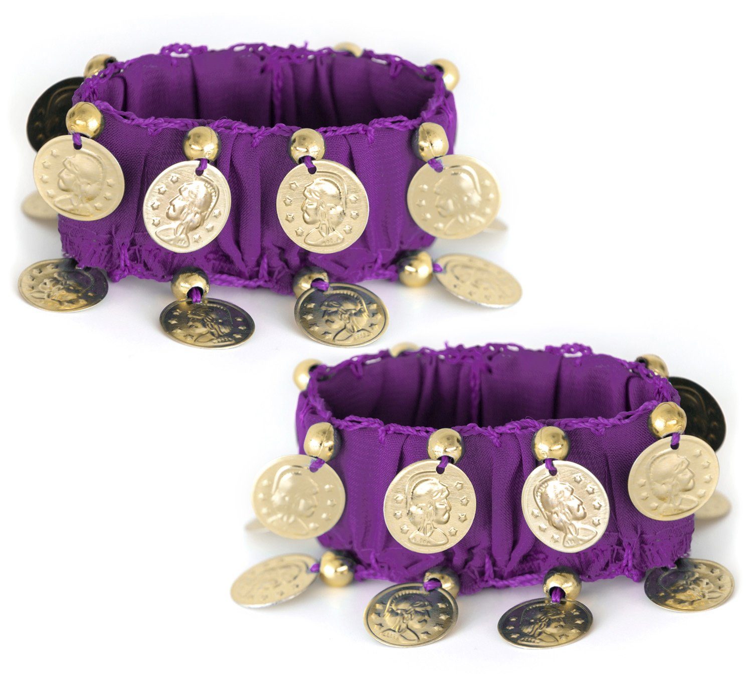 Belly Fasching lila Armband MyBeautyworld24 Dance Armbänder (Paar) Handkette