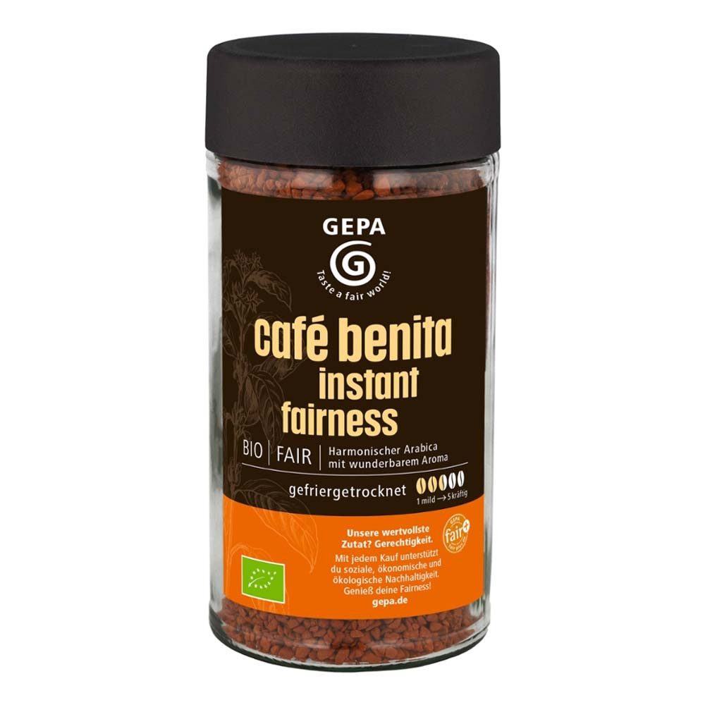 GEPA Kaffeeersatz Café Benita - Arabica löslicher Bohnenkaffee100g