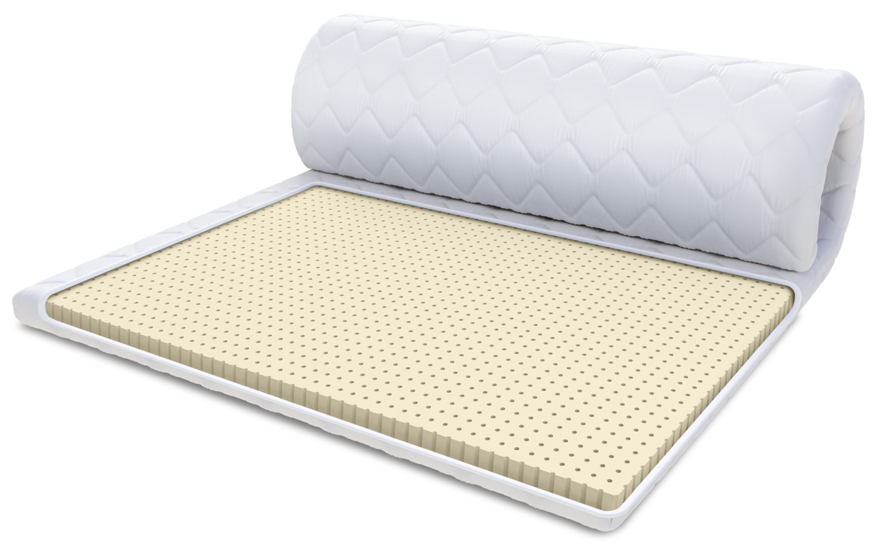 FDM, Topper LATEX MAX 90x200, 140x200, 180x200 cm & weitere Größen, 4 cm hoch, (komfortable, Matratzentopper)
