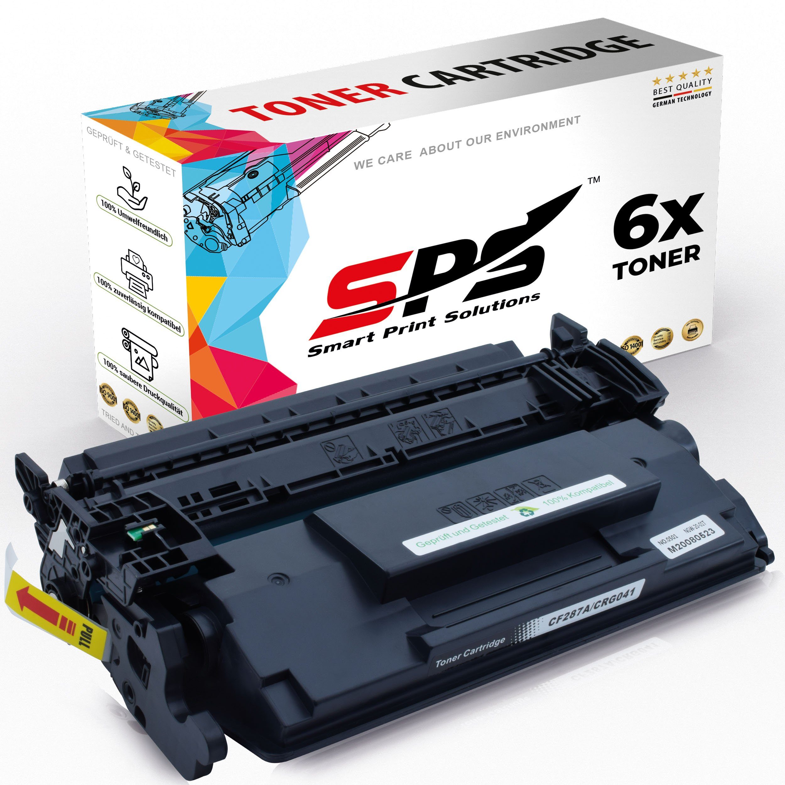SPS Tonerkartusche Kompatibel für HP Laserjet Enterprise M506DN 87A, (6er Pack)