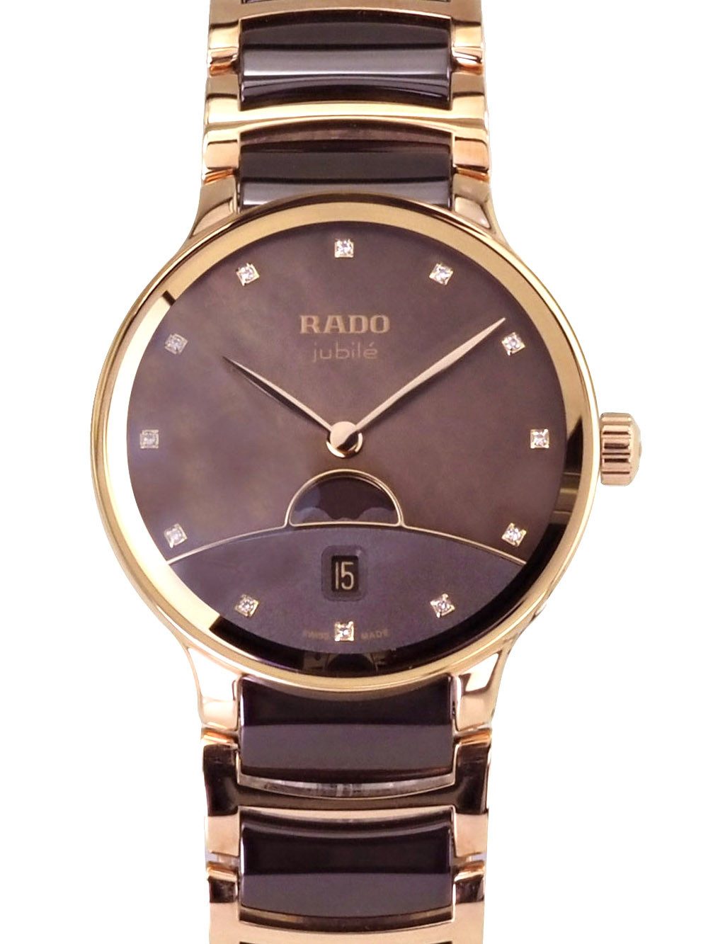 Rado Luxusuhr Damen Uhr R30232902 Centrix Moonphase Swiss Made Ø 35 mm