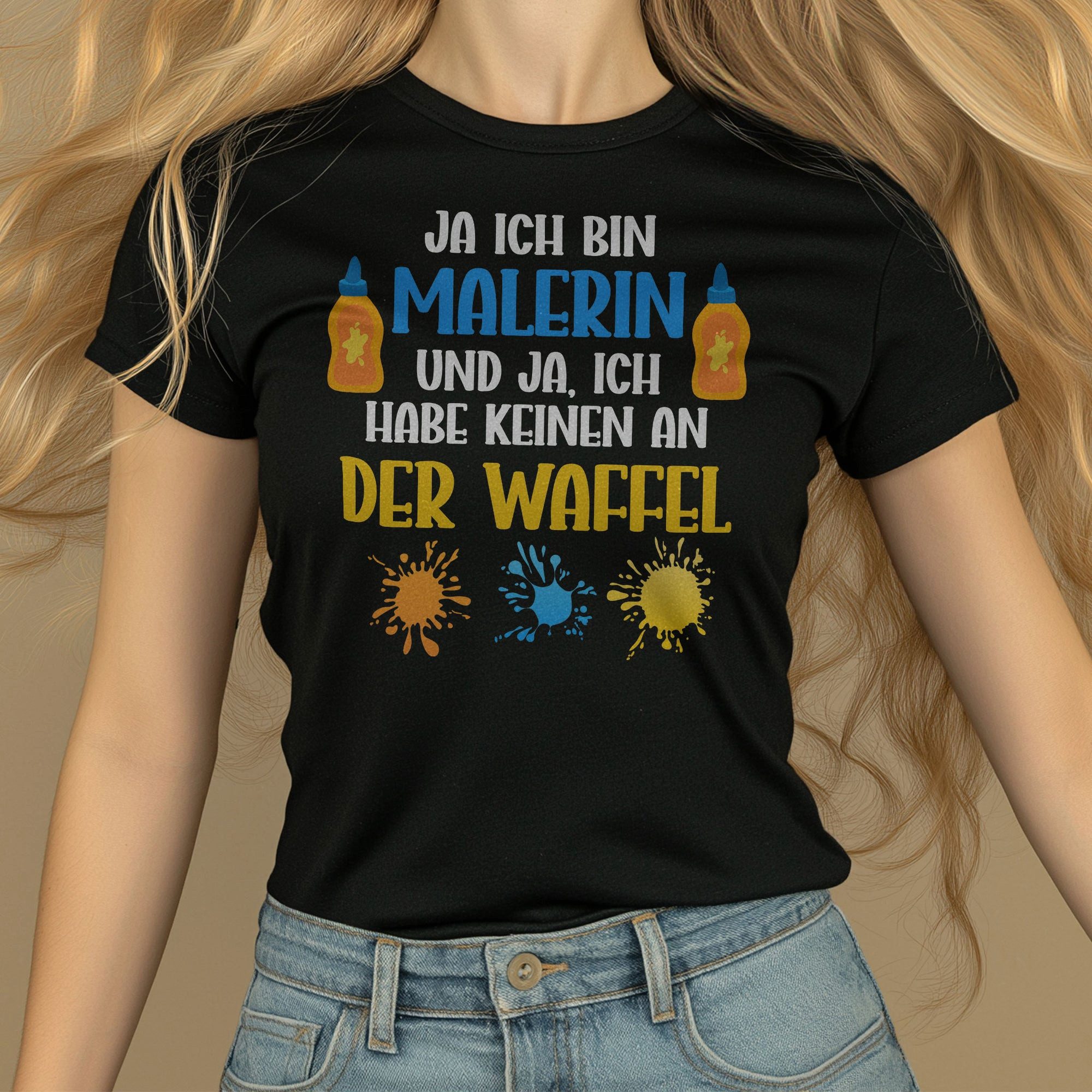 22Feels T-Shirt Malerin Geschenk Frauen Spruch Beruf Ausbildung Abschluss IN DEUTSCHLAND BEDRUCKT